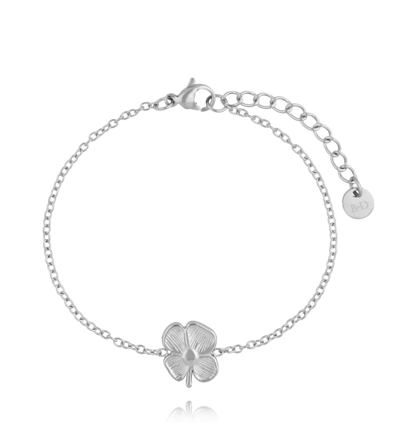 Bransoletka z koniczynką srebrna BSA0967