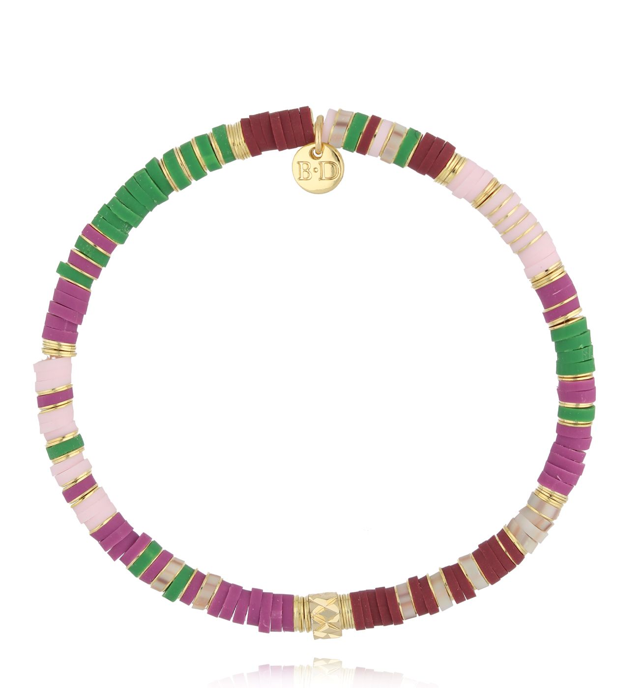 Bransoletka fioletowo zielona BSC2235