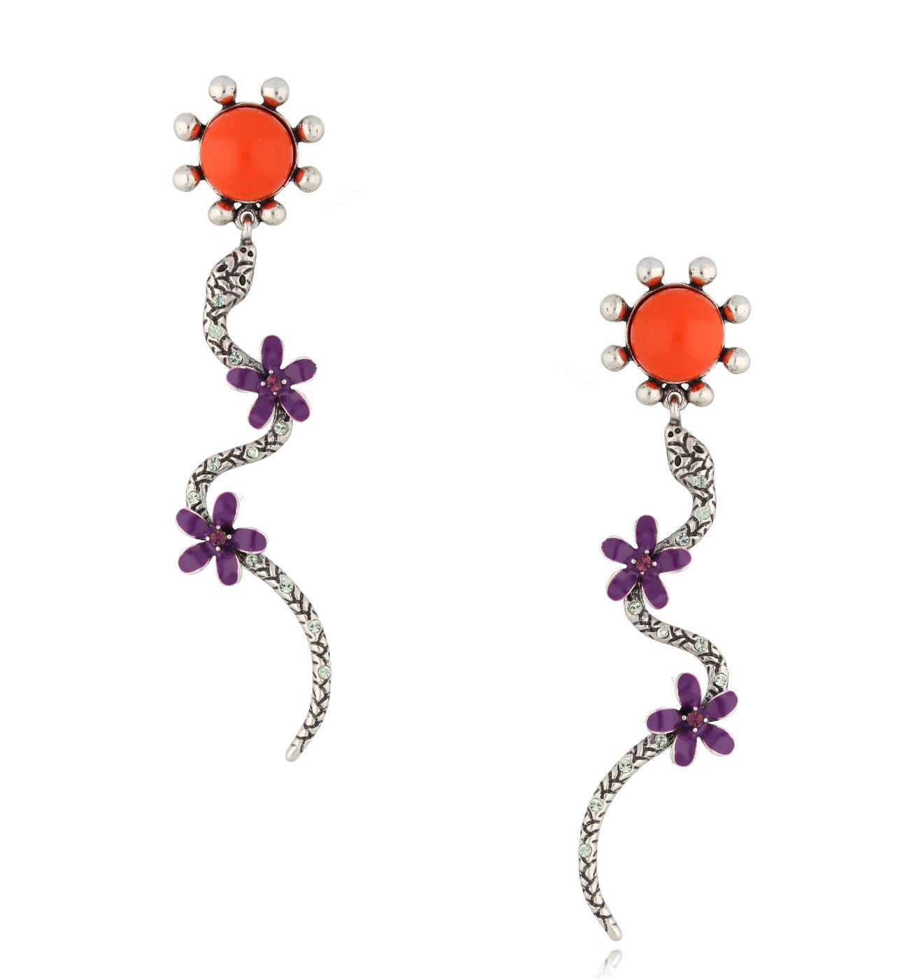 Kolczyki z kwiatkami Maslaxo KJO0041 - By Dziubeka