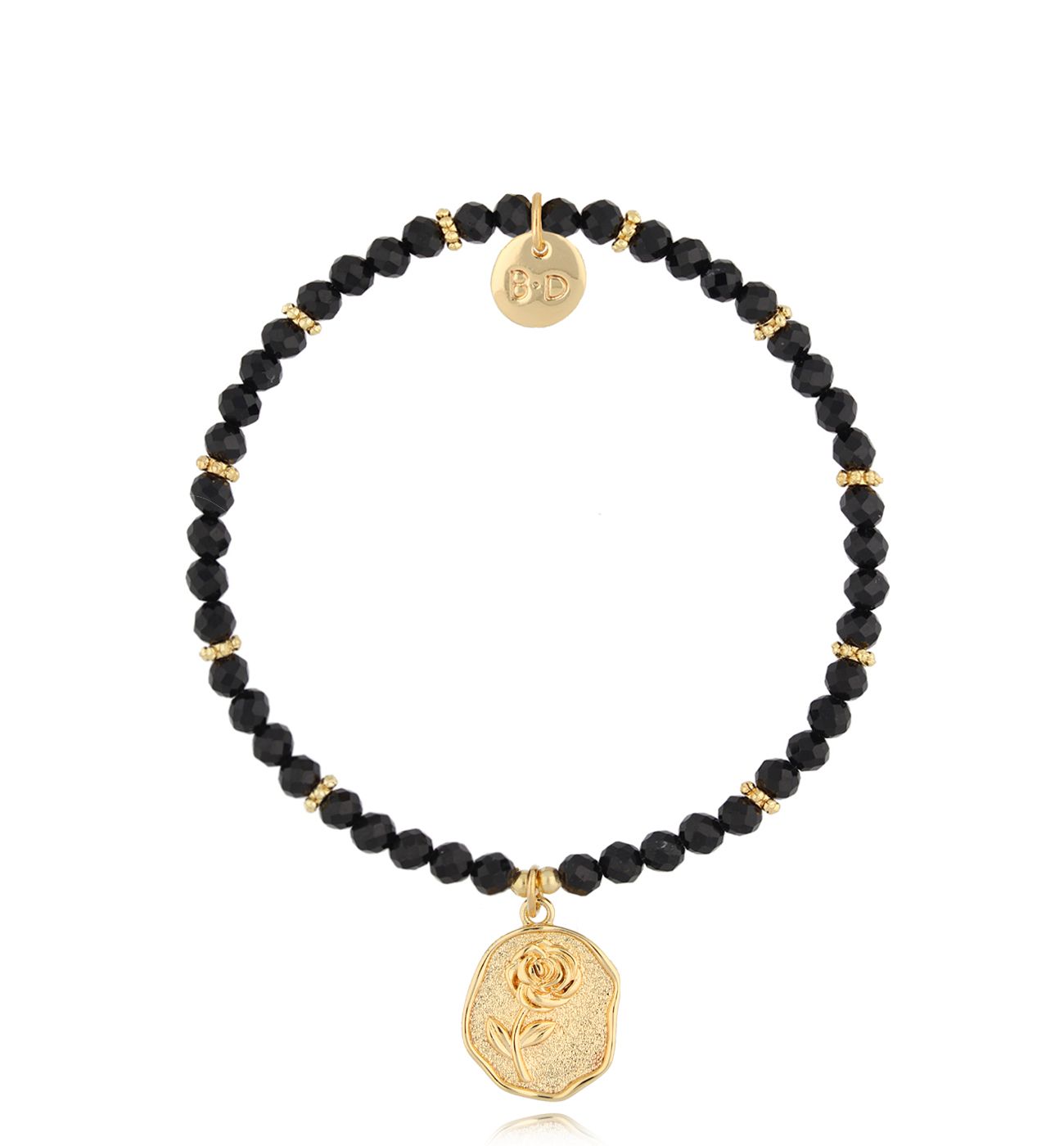 Bransoletka z czarnymi turmalinami Hege - By Dziubeka