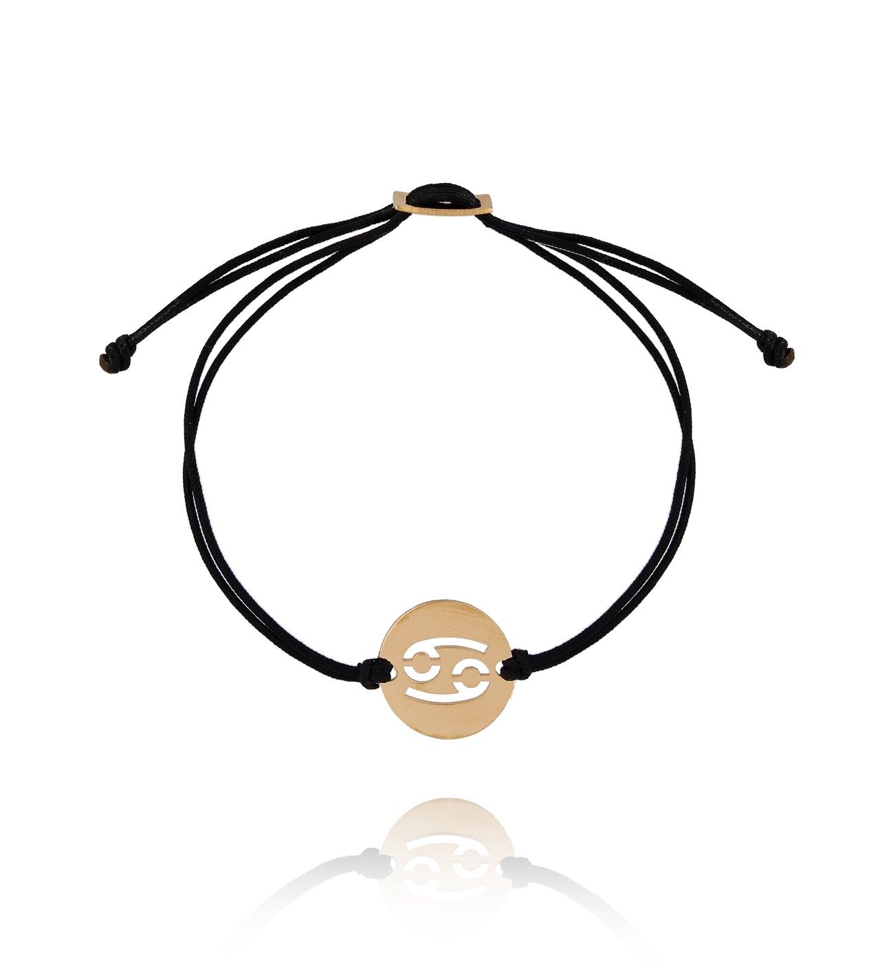 Bransoletka srebrna pozłacana znak zodiaku RAK - By Dziubeka