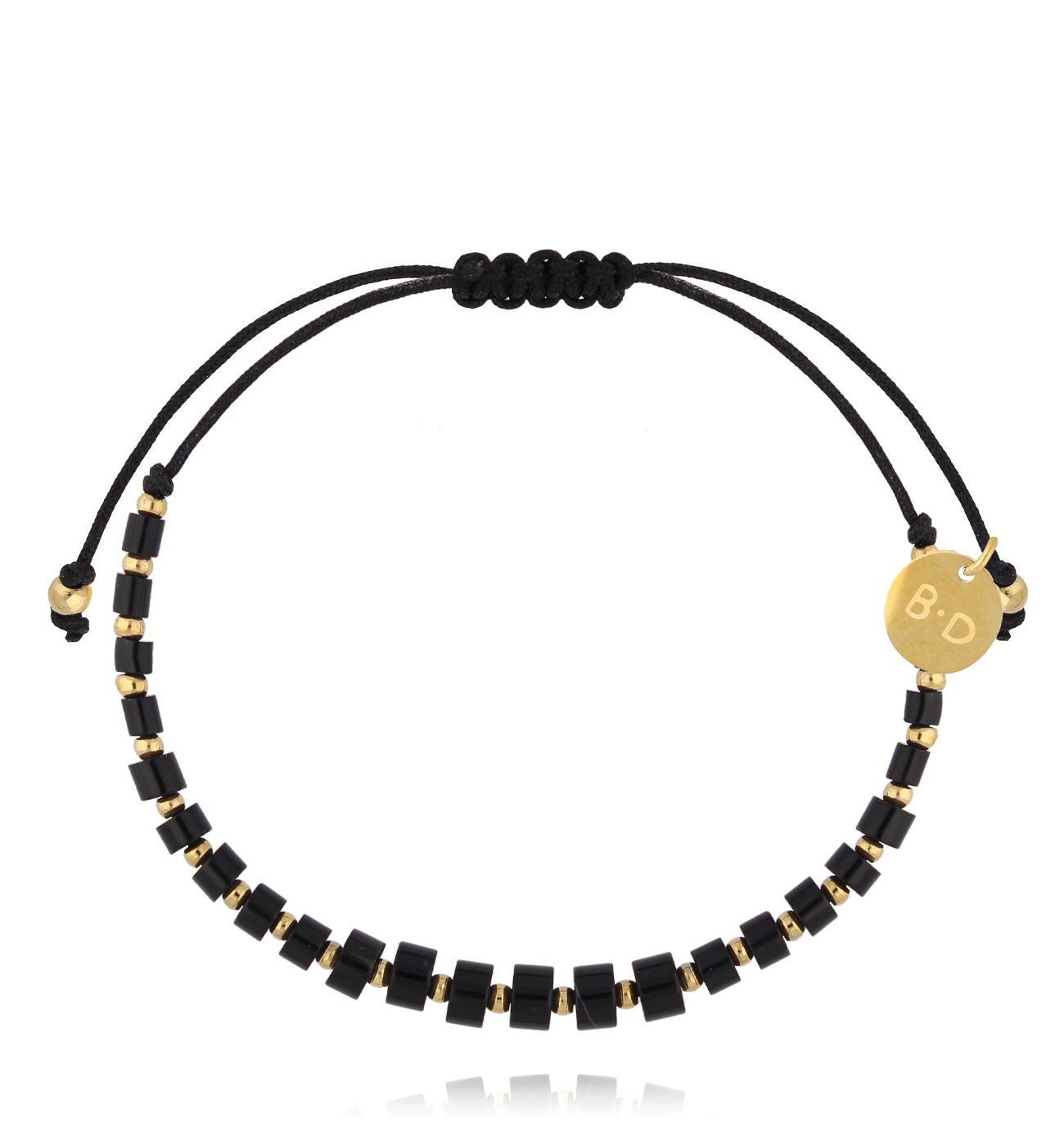 Bransoletka z jadeitami czarna BMT0187