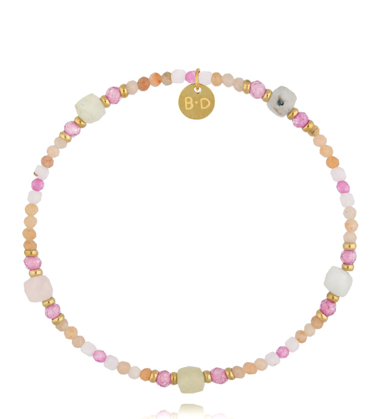 Bransoletka z morganitami i awenturynami BTW3263