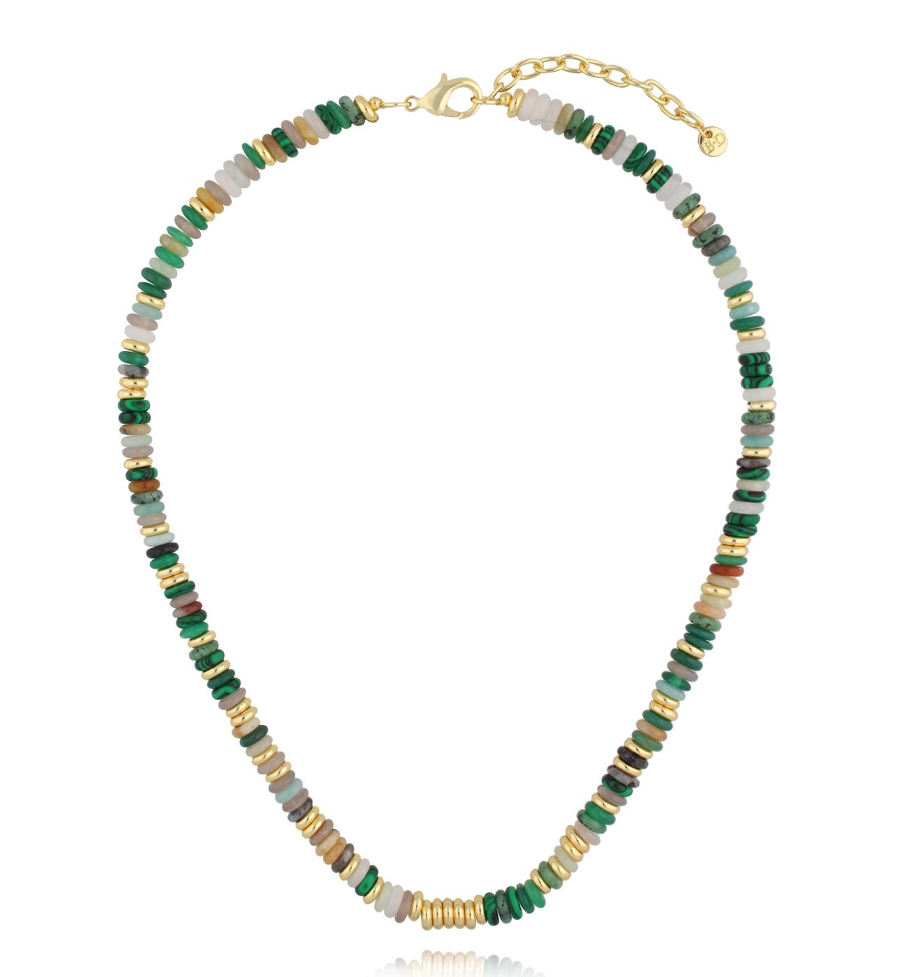 Naszyjnik zielony z kamieniami NSC0562