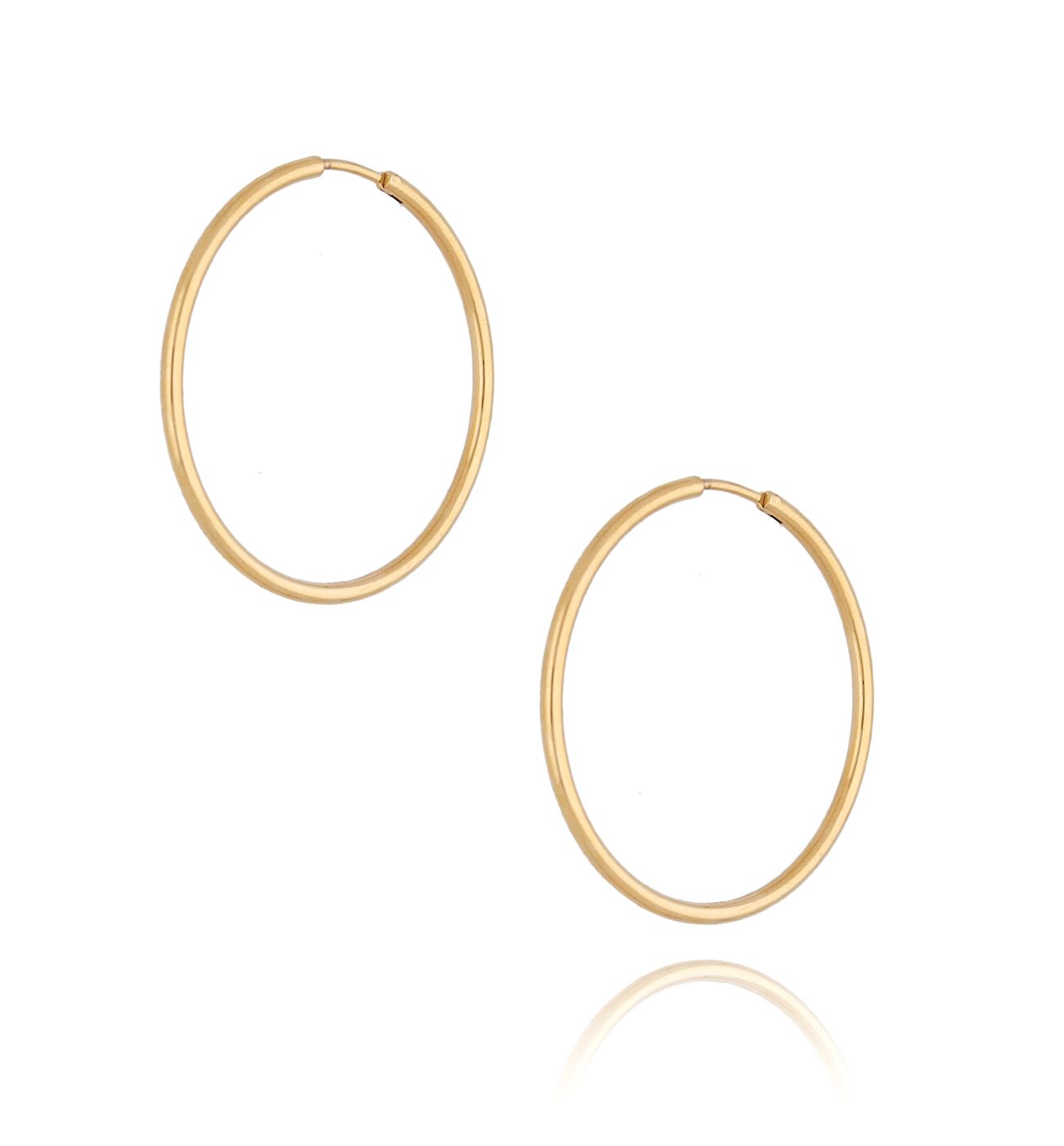 Kolczyki złote koła ze stali szlachetnej 35mm KSA0109