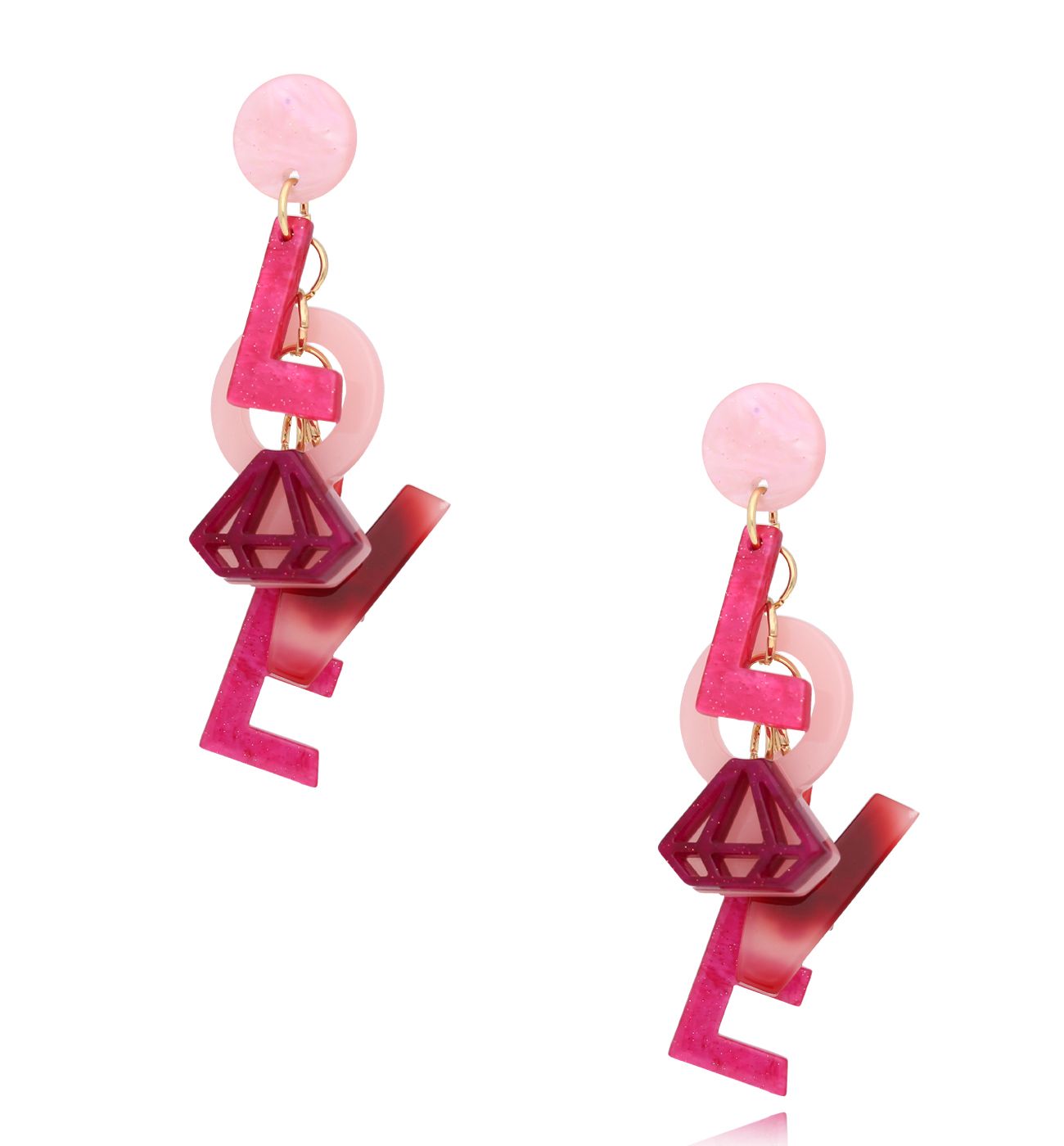 Kolczyki z napisem Love Sign KZA0253 - By Dziubeka