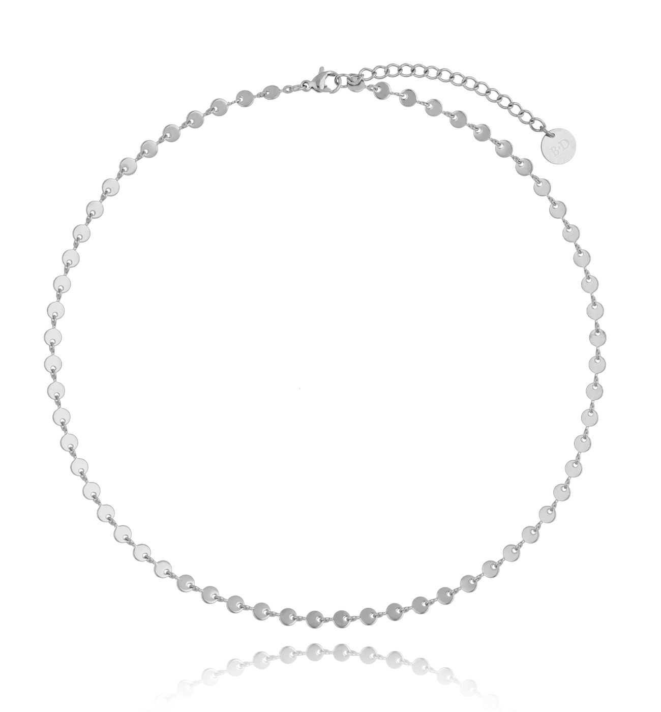 Naszyjnik srebrny ze stali szlachetnej - By Dziubeka