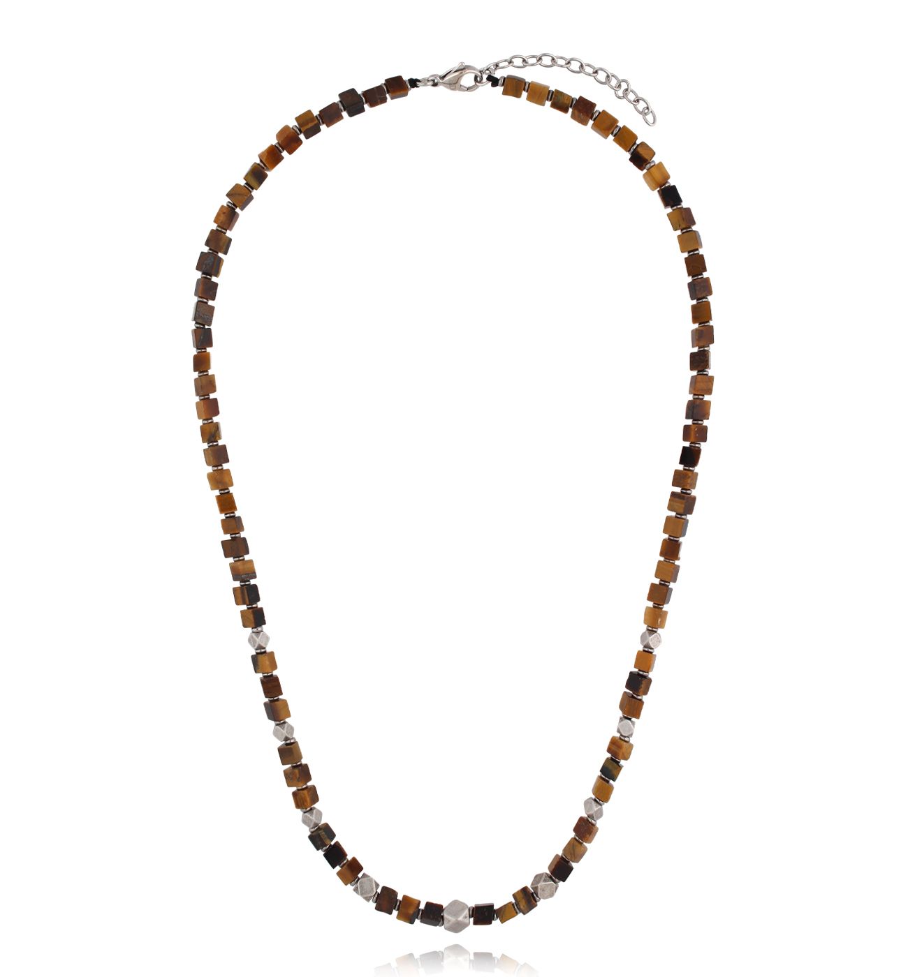 Naszyjnik z tygrysim okiem męski - By Dziubeka