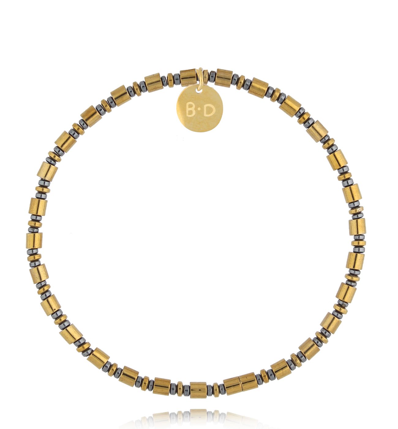 Bransoletka ze złotymi hematytami Huesca - By Dziubeka