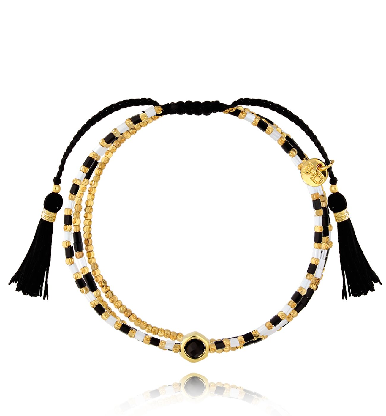 Bransoletka czarna z chwostami Ivanda BSC1410