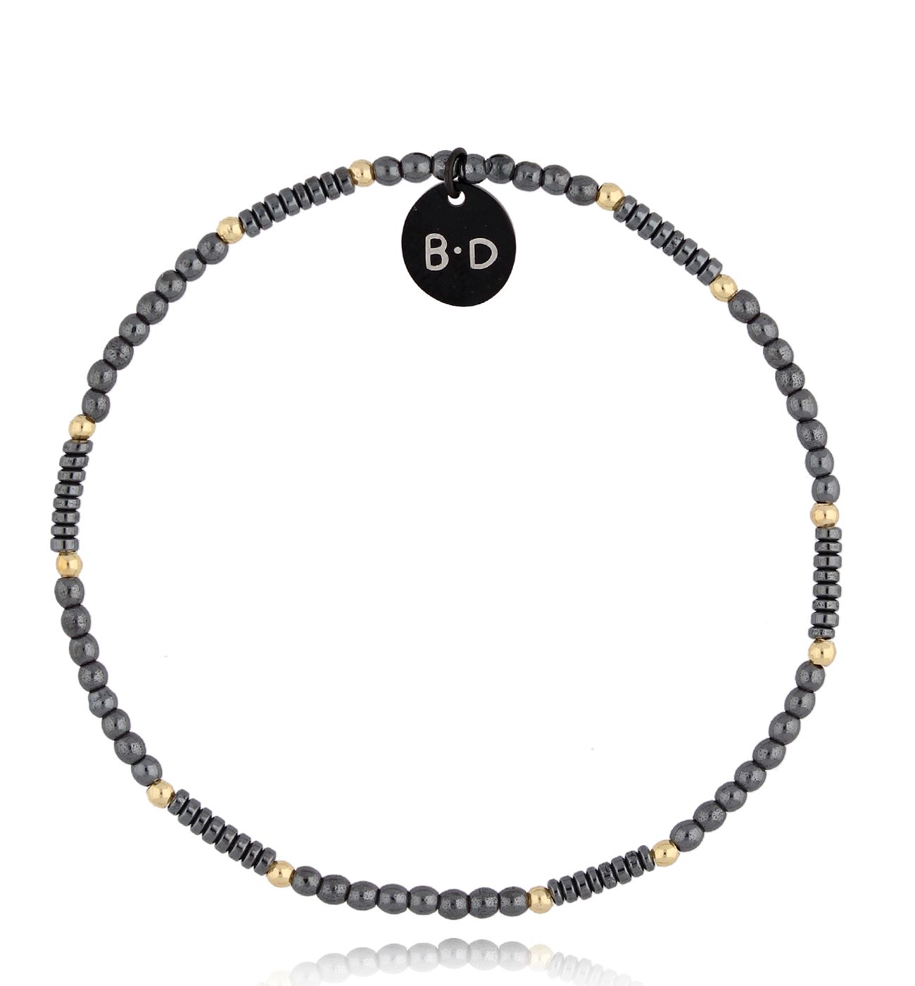 Bransoletka stalowa z hematytami Agnès - By Dziubeka