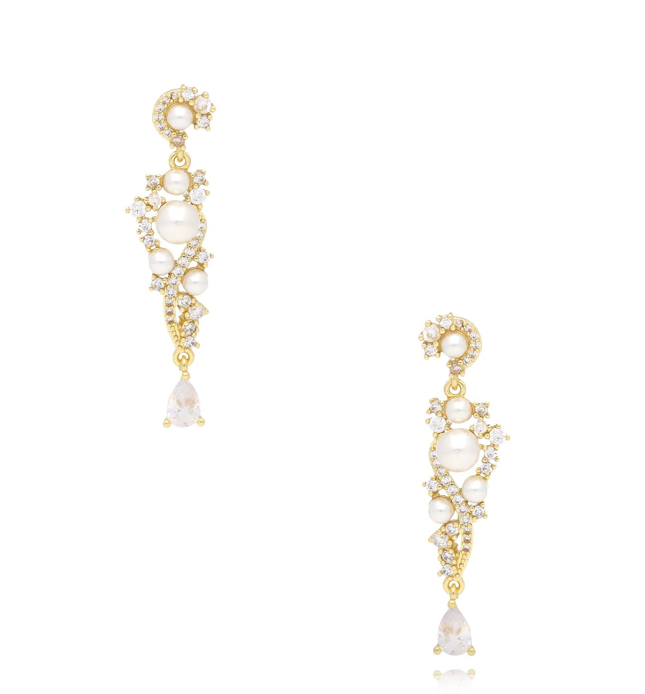 Kolczyki złote z perełkami Alaide KSS1621