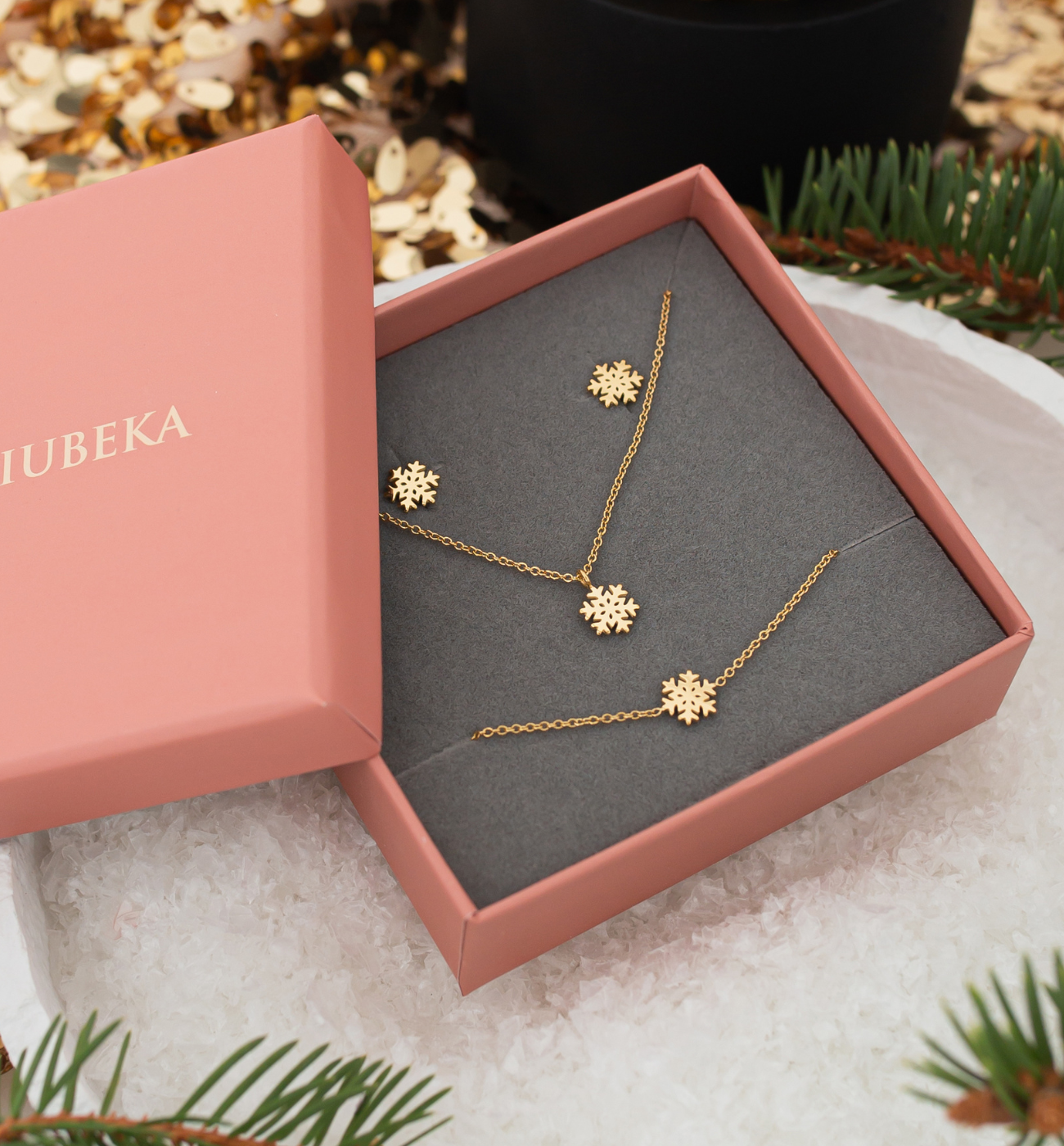 Zestaw złote śnieżynki Lapland Z0037 - By Dziubeka