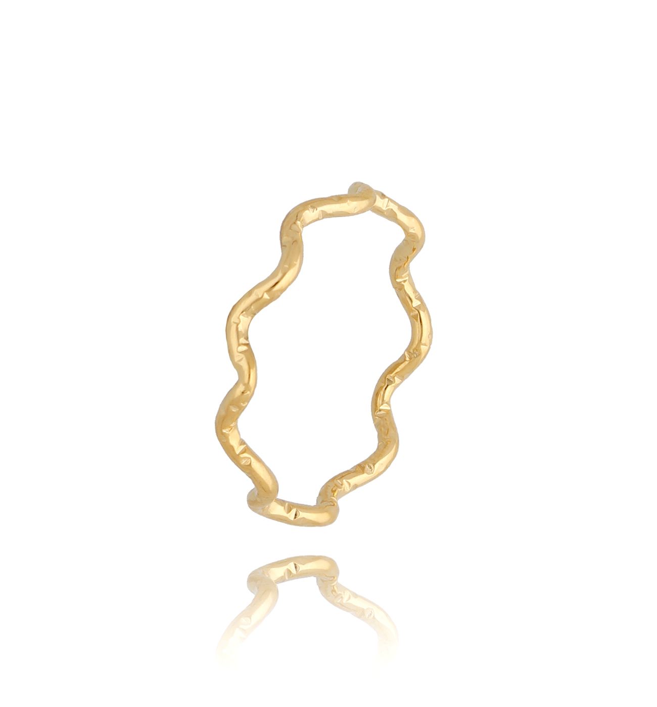 Pierścionek złota fala Onda PSA0518