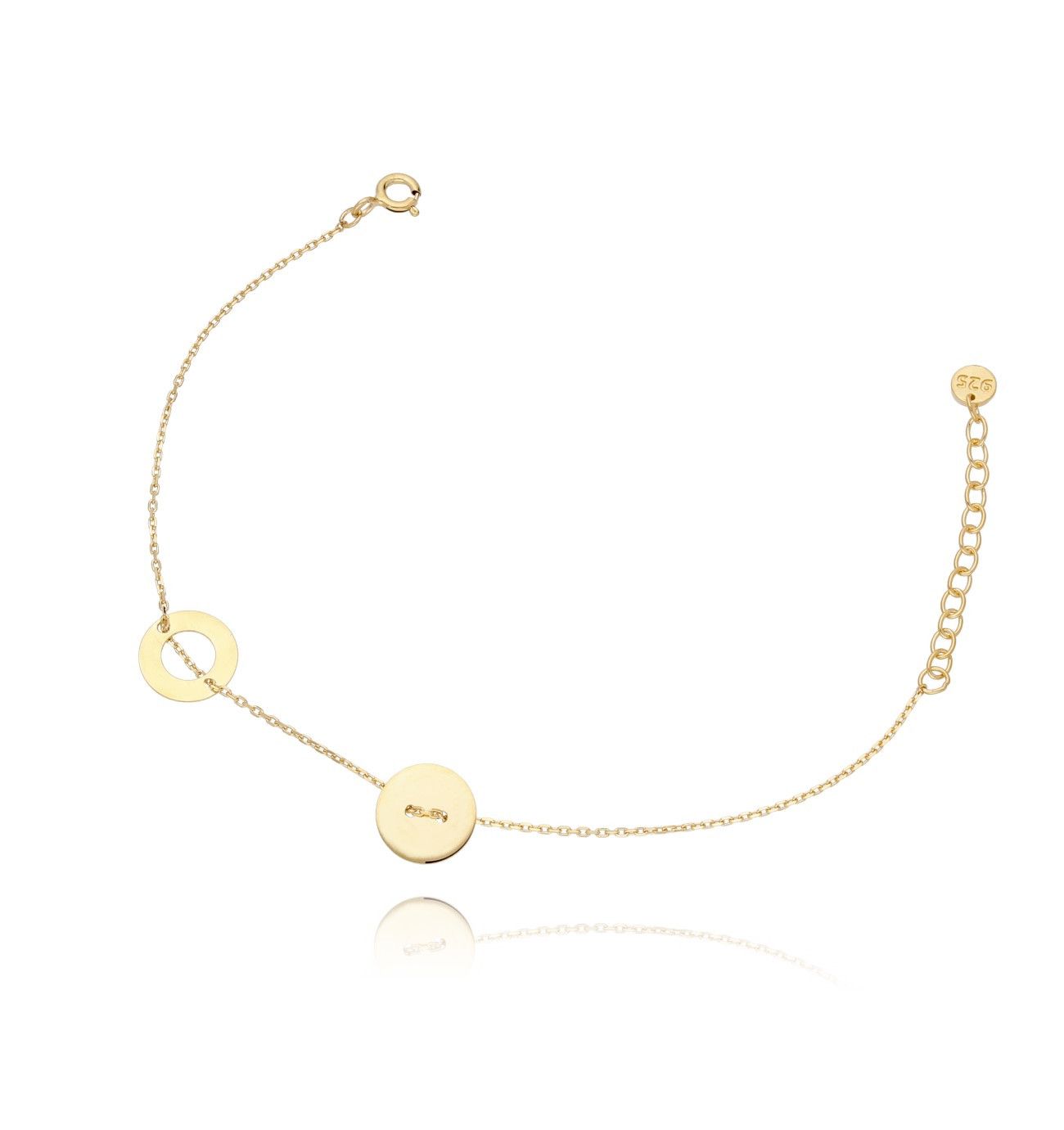 Bransoletka ze srebra pozłacanego BSE0010