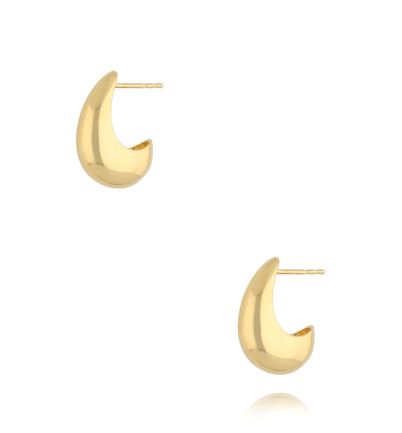 Kolczyki złote krople - By Dziubeka