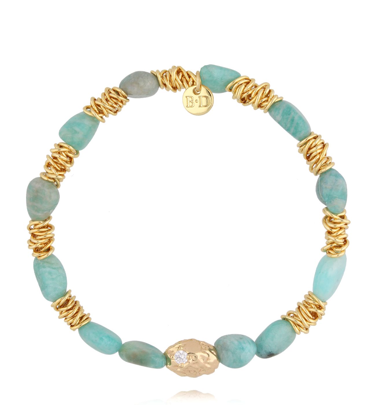 Bransoletka z amazonitami BSC2243