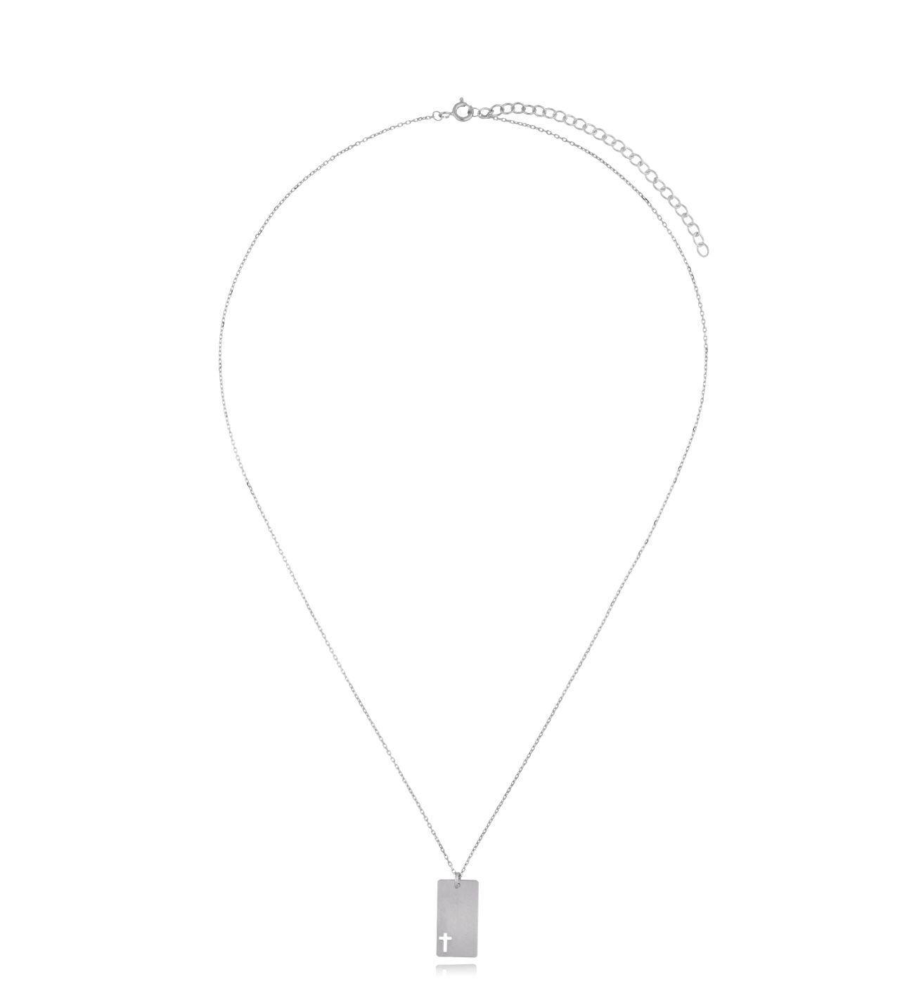 Naszyjnik srebrny z krzyżykiem Holy NSE0155