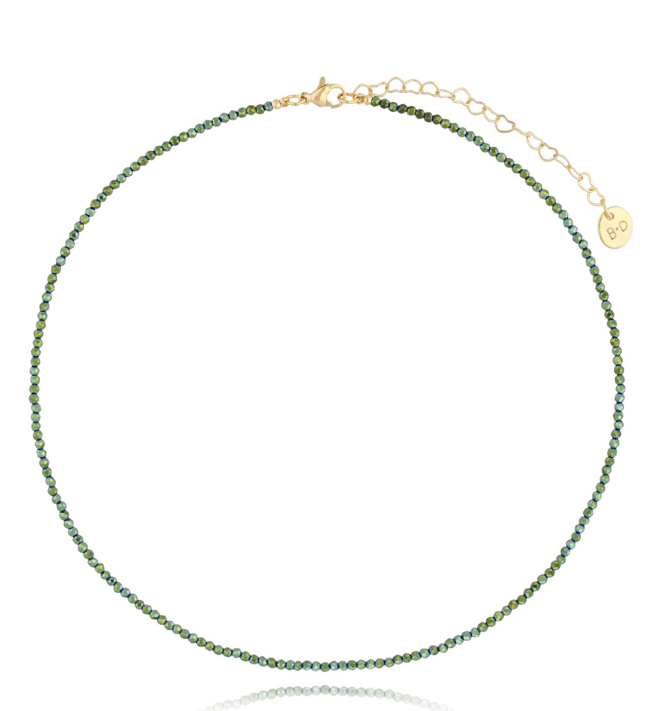 Naszyjnik z zielonymi hematytami Mini Fina NTW1076
