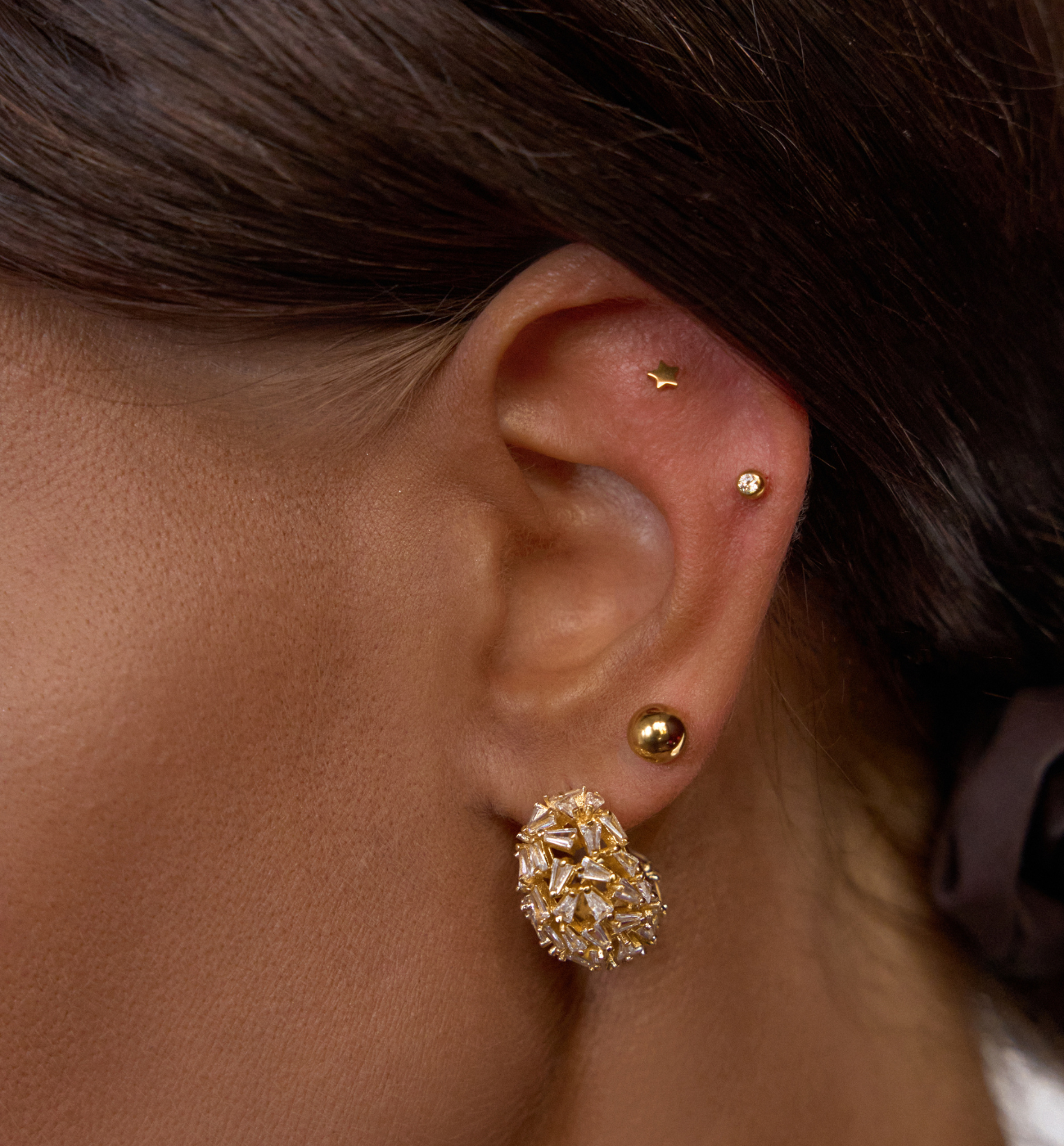 Kolczyki z cyrkoniami złote KSS1910