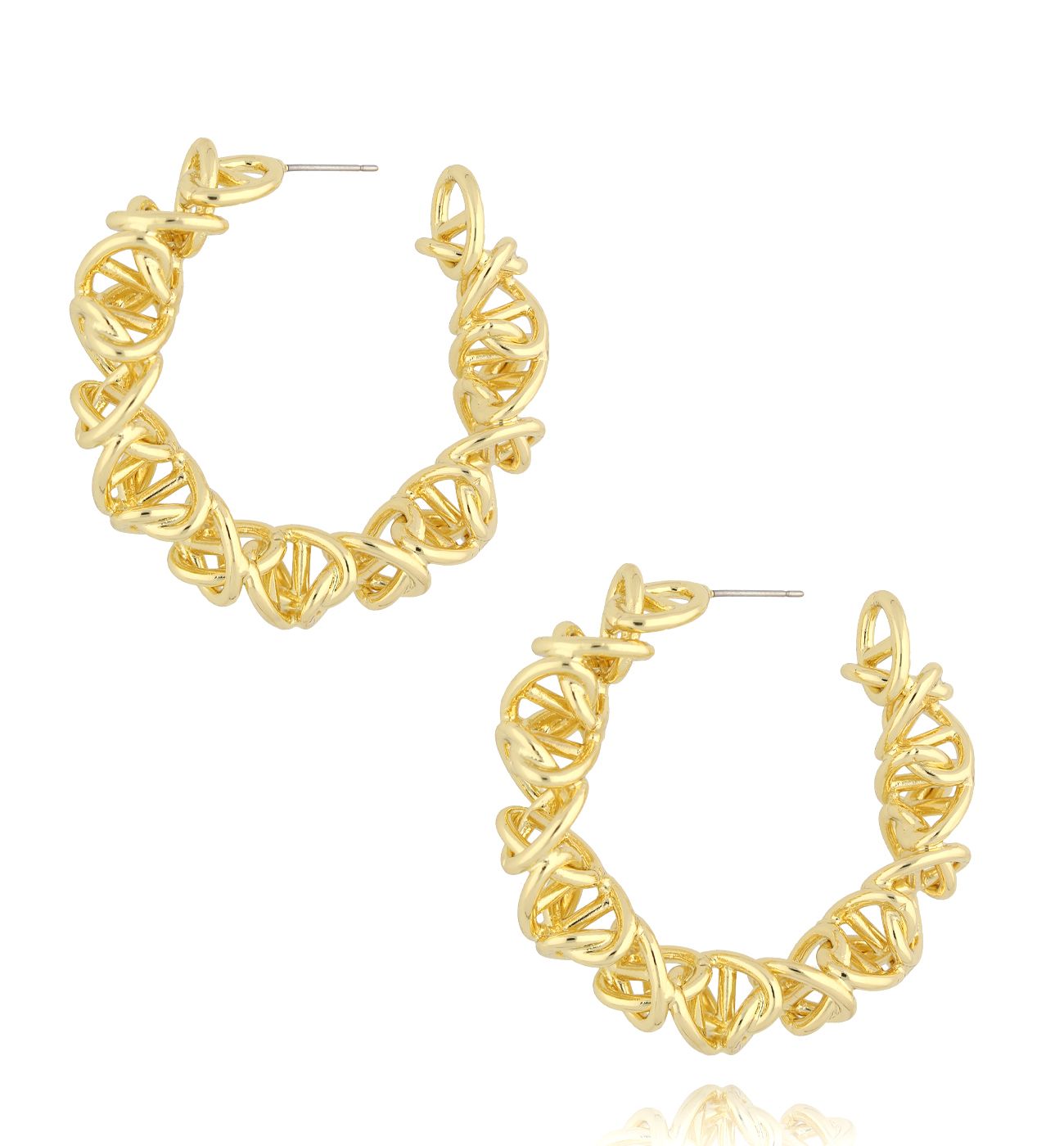 Kolczyki koła złote Fiorella KRG1053