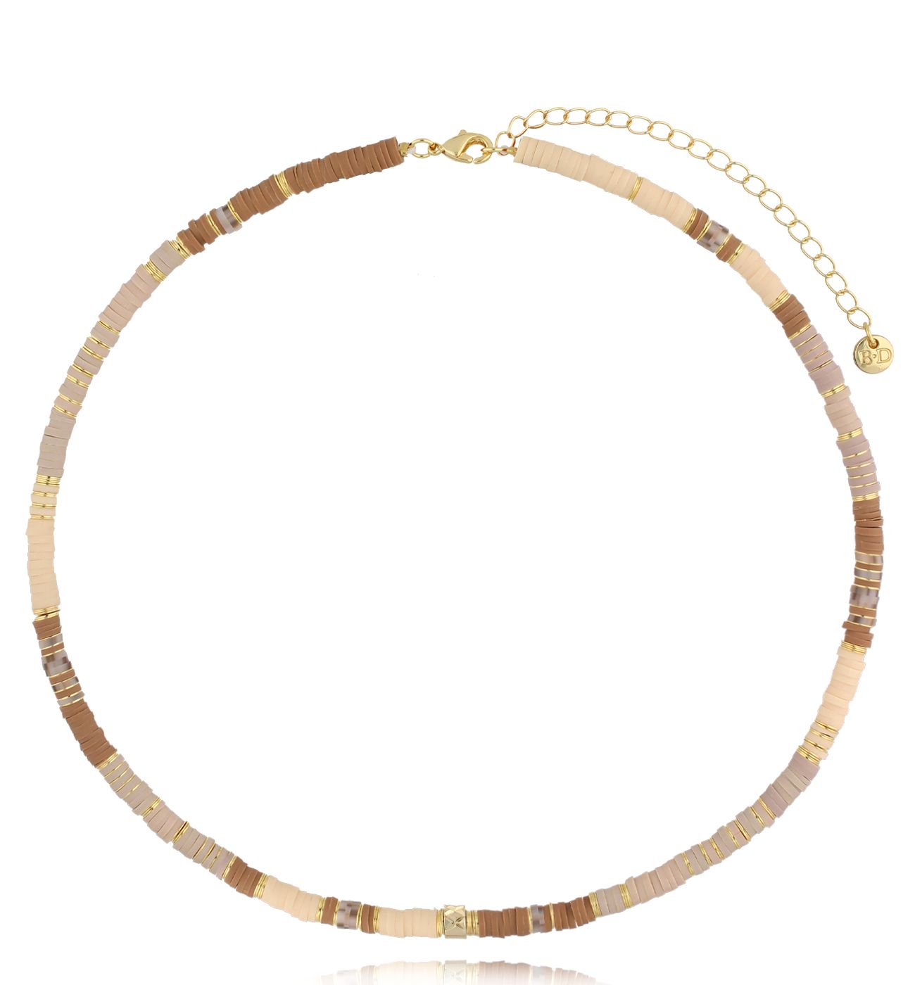 Naszyjnik beżowo szary Bird - By Dziubeka