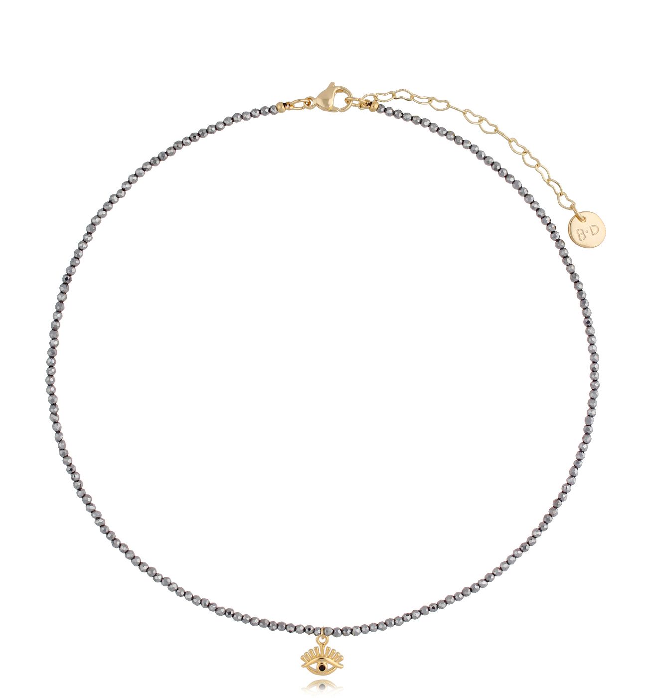 Naszyjnik z hematytami i okiem Lifestyle - By Dziubeka