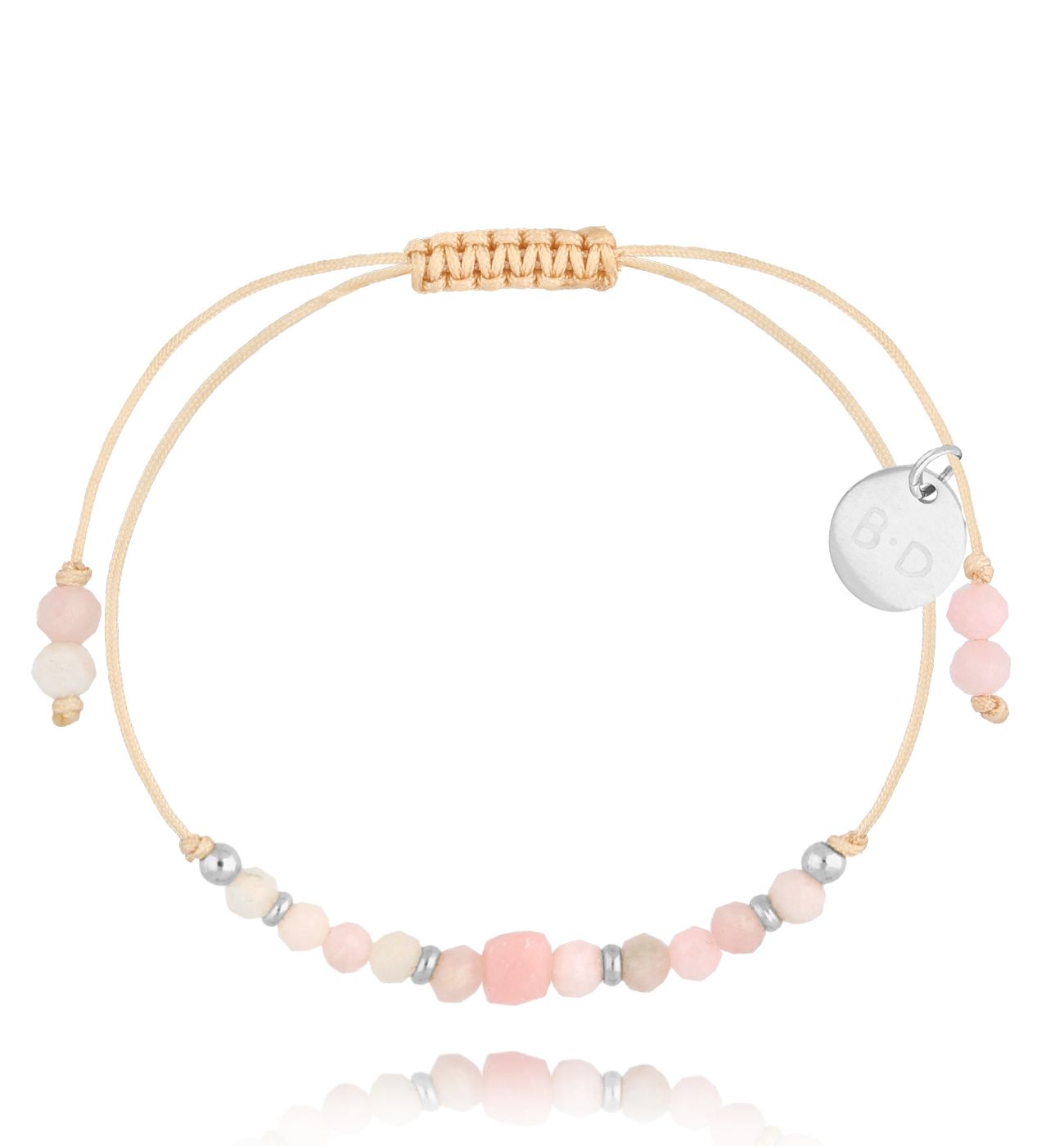 Bransoletka różowa z kamieniami naturalnymi Galena BMT0014