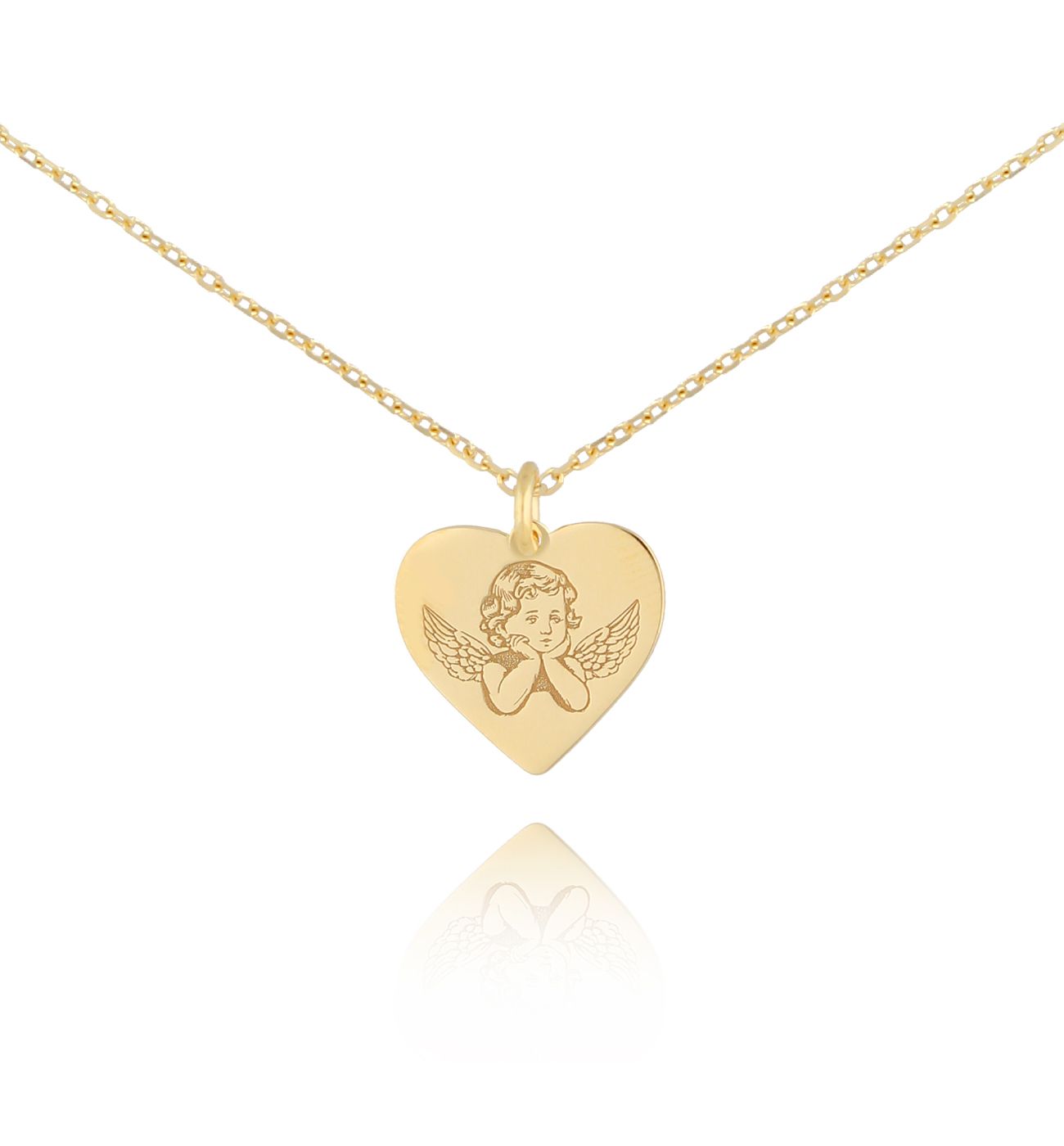 Naszyjnik złoty z aniołkiem Angel - By Dziubeka