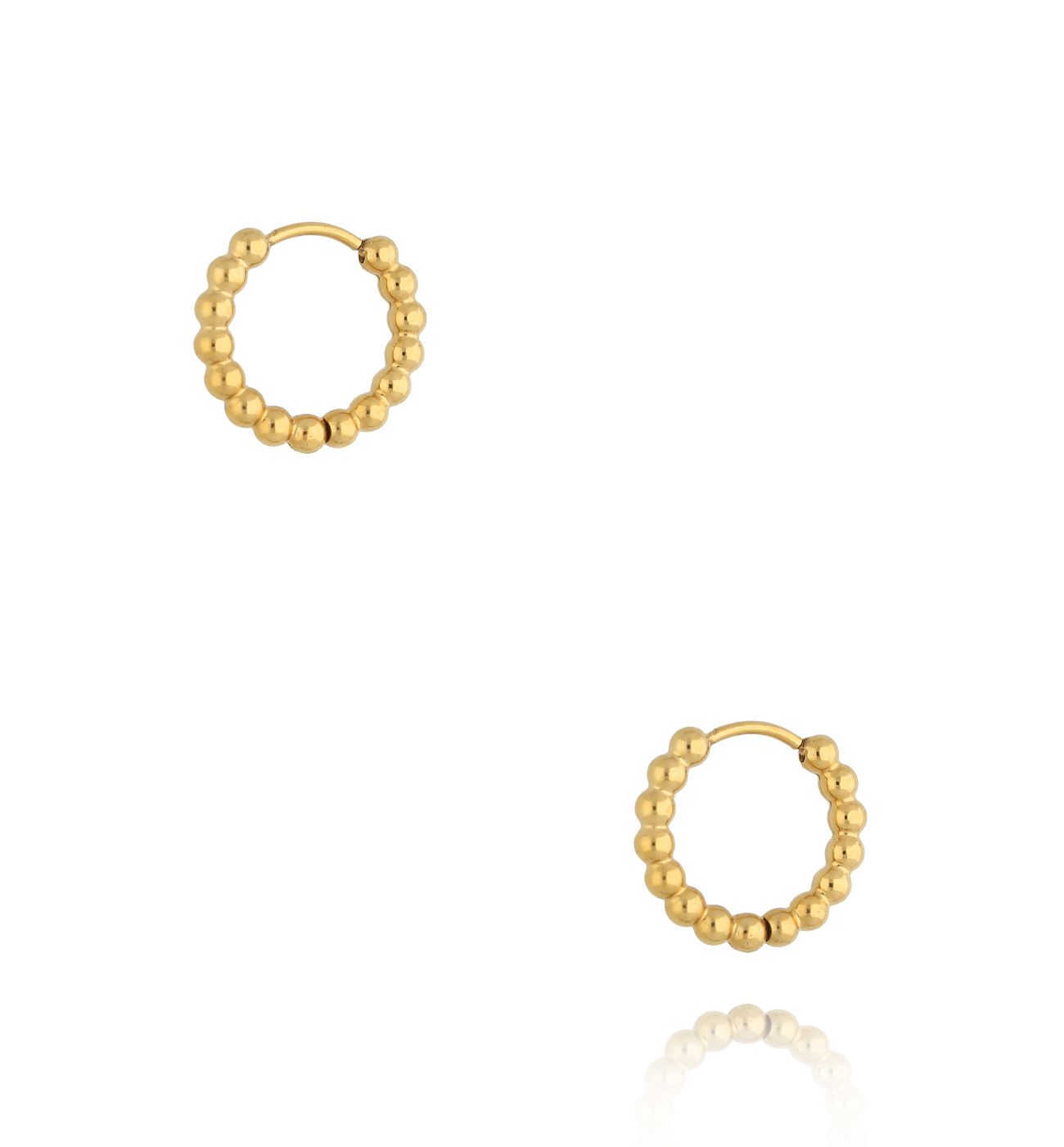 Kolczyki kółka złote - By Dziubeka