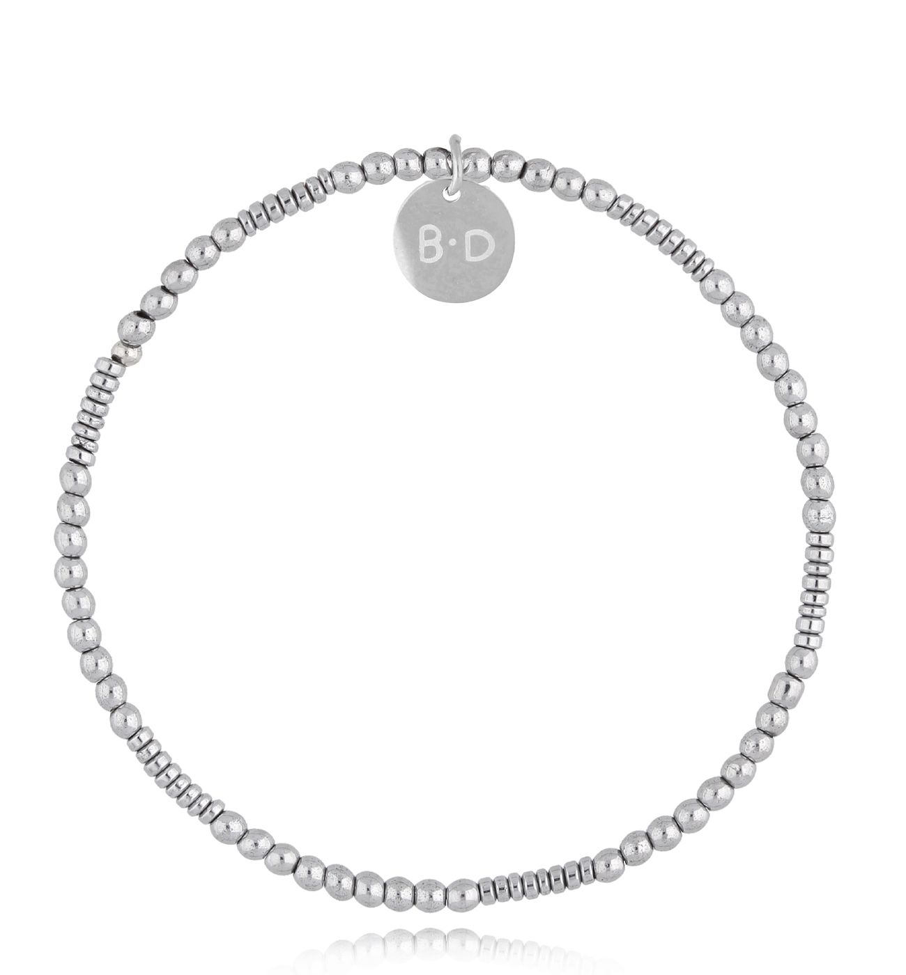 Bransoletka srebrna z hematytami Agnès - By Dziubeka