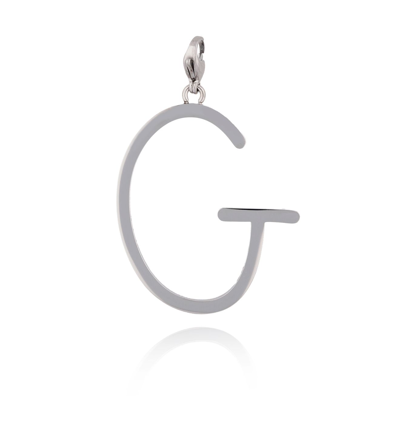 Zawieszka ze stali szlachetnej srebrna literka G Alphabet NAT0037