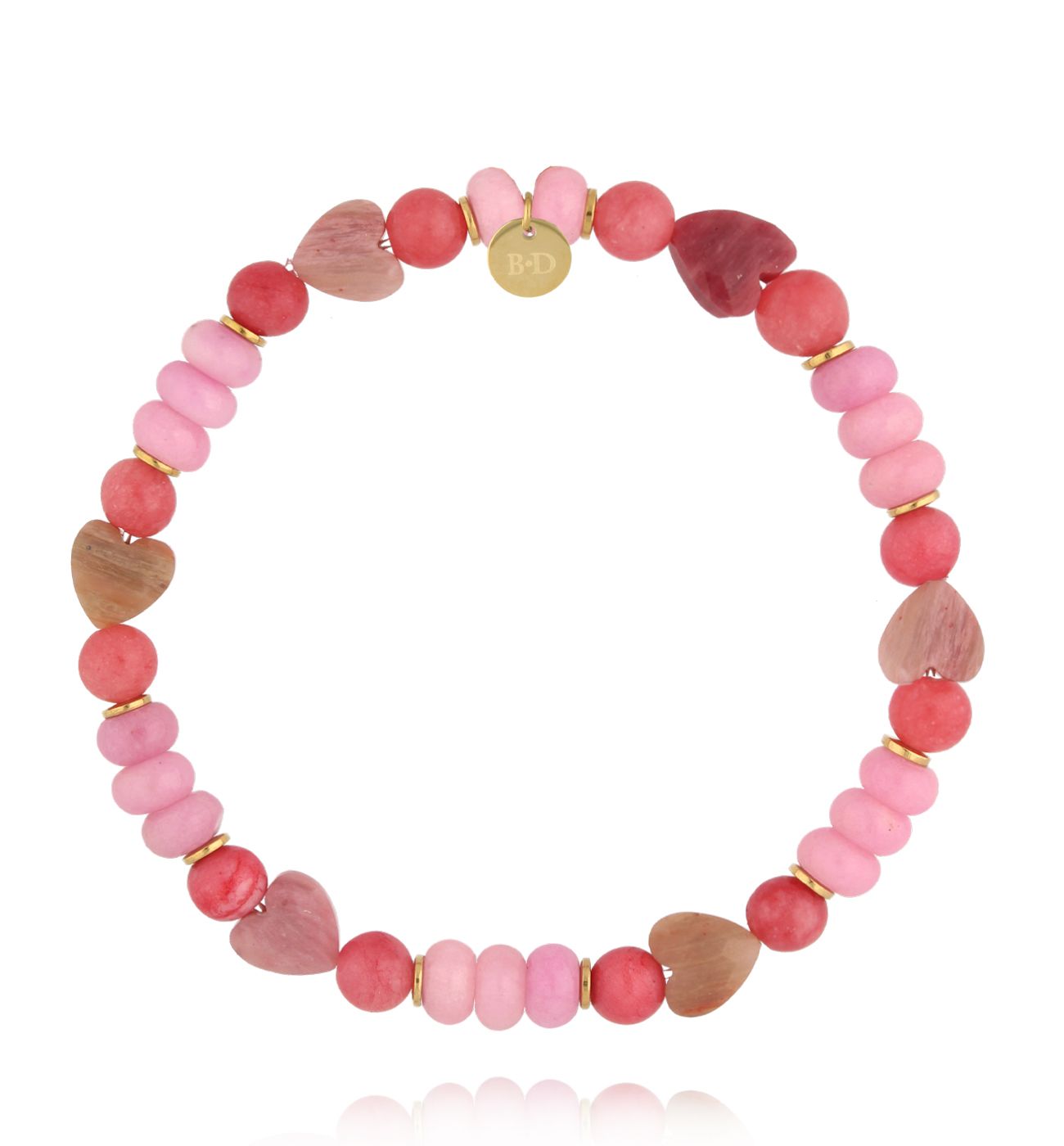 Bransoletka z rodonitami i jadeitami BSC2322