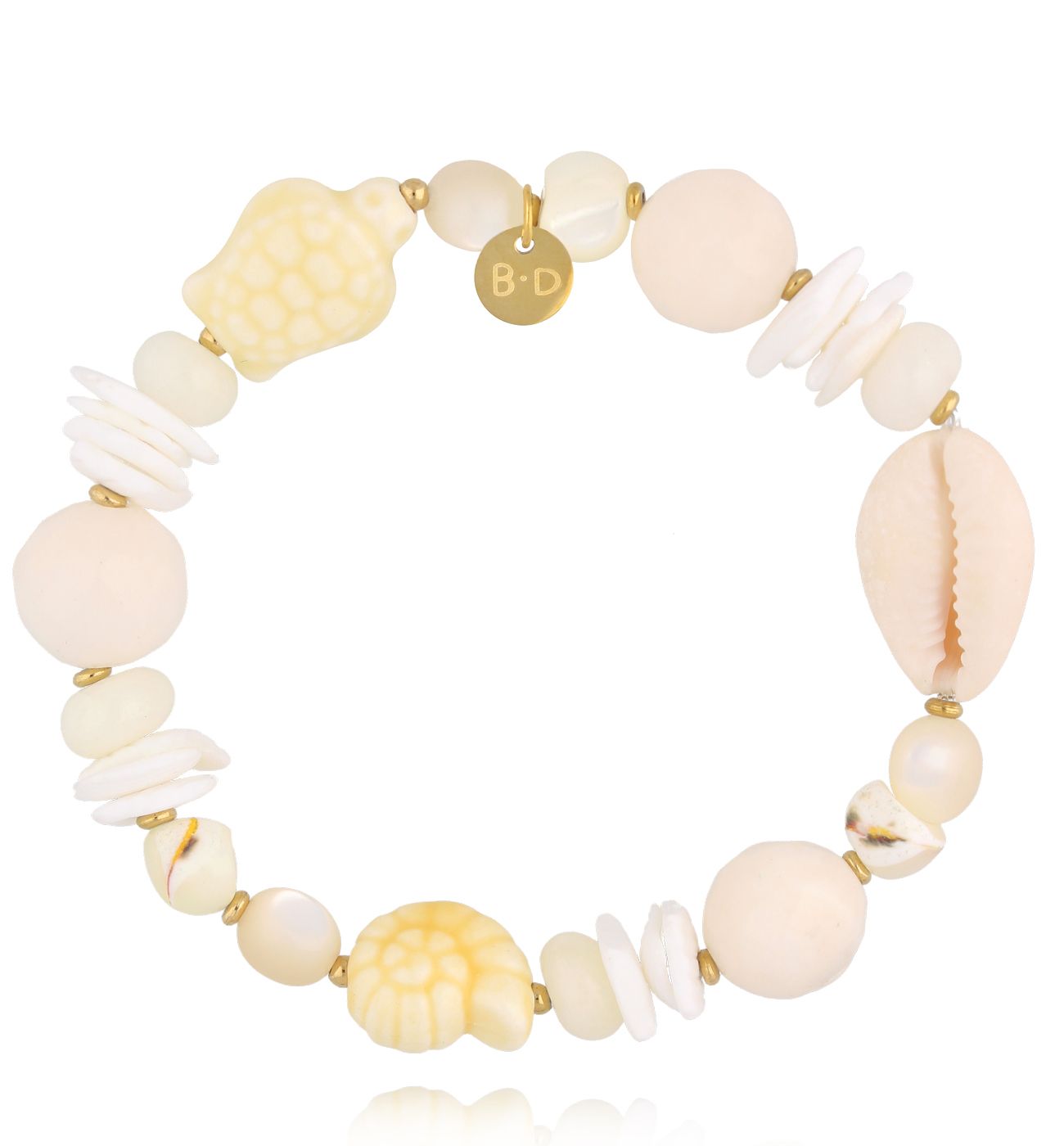 Bransoletka beżowa z muszlami BSH0203