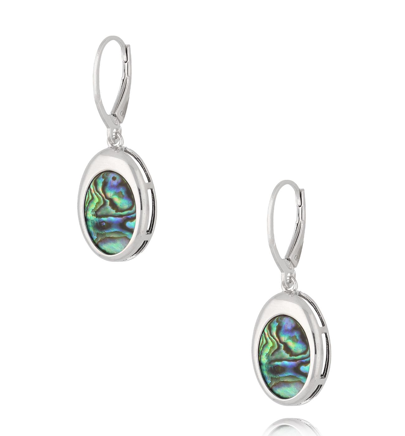 Kolczyki owalne srebrne z masą perłową Magomadas KSE0119