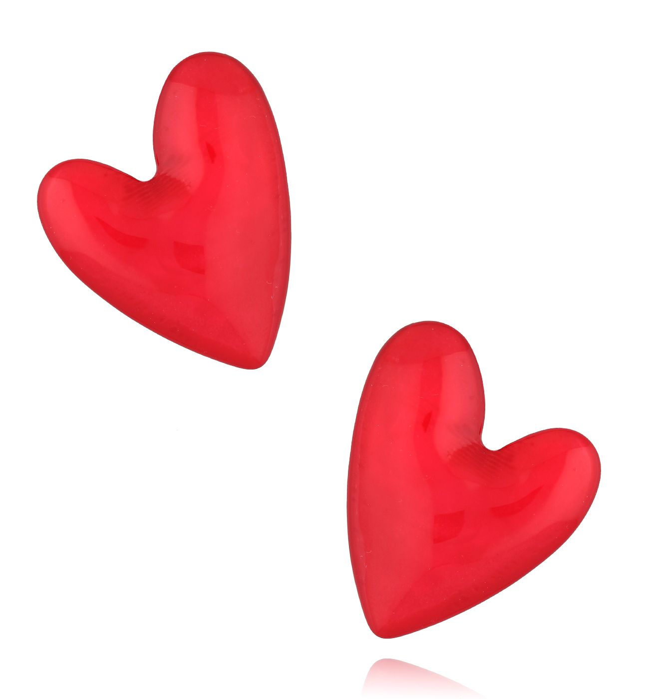 Kolczyki czerwone serca Sennariolo KZA0309 - By Dziubeka