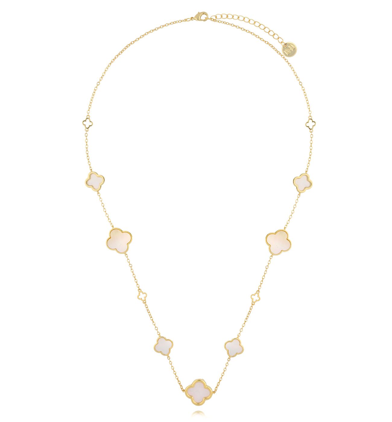 Naszyjnik z perłowymi koniczynkami NS0337