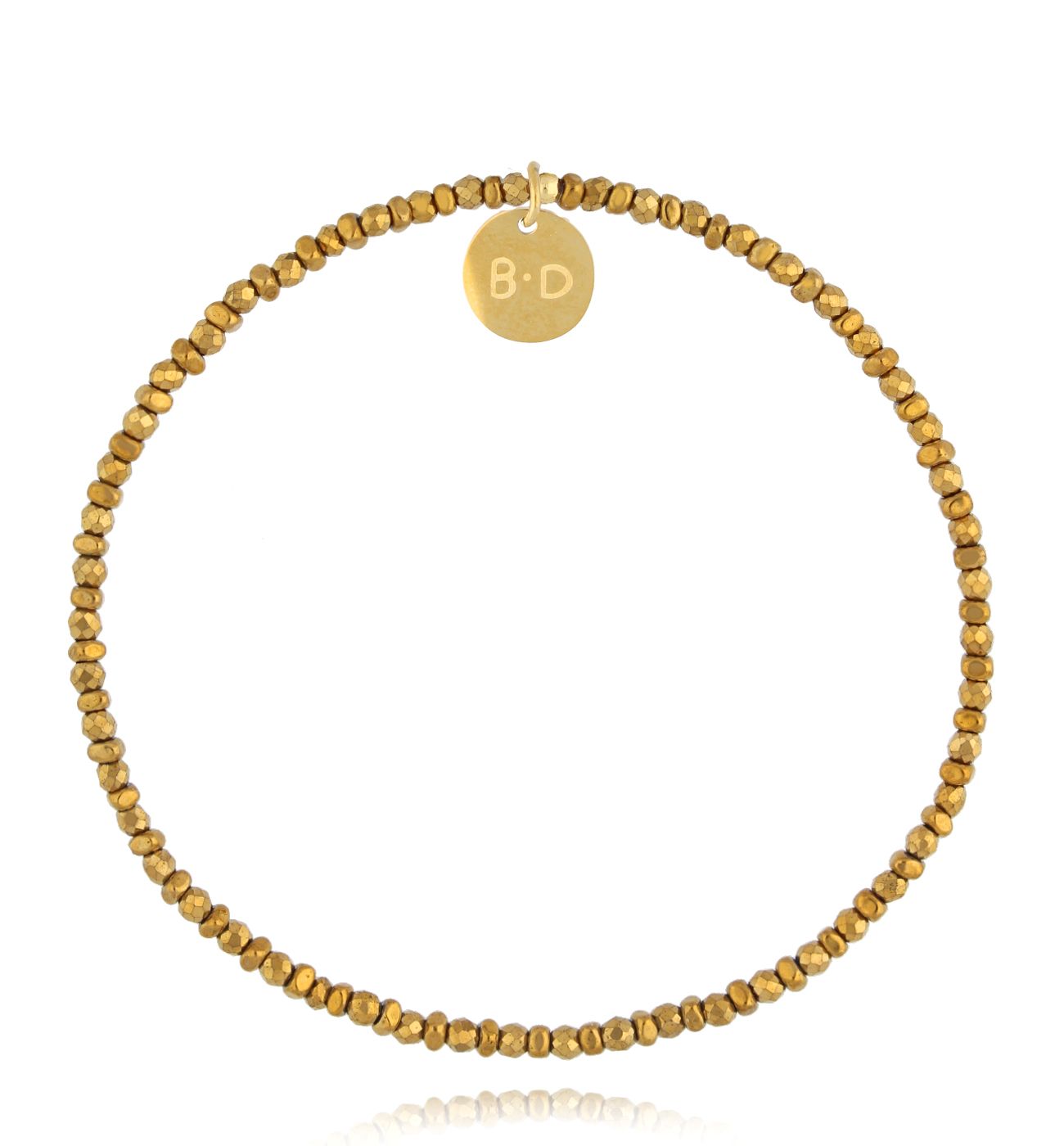 Bransoletka ze złotymi hematytami - By Dziubeka