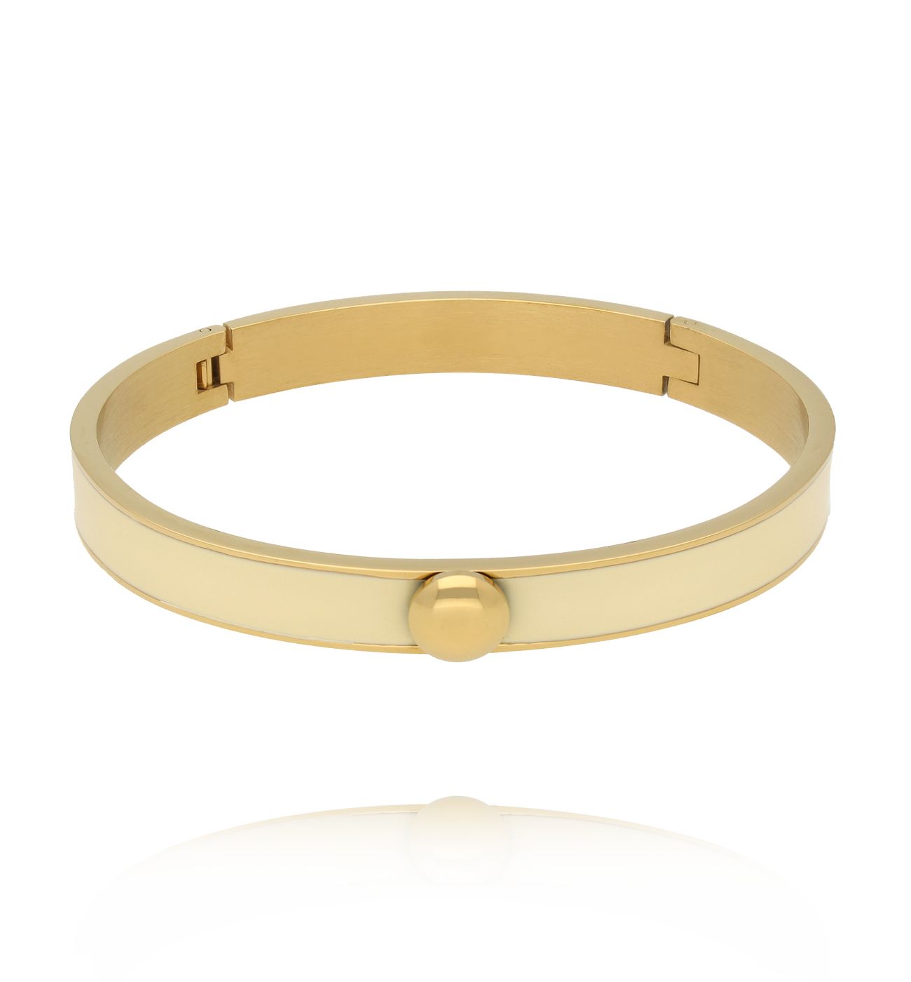 Bransoletka obręcz emaliowana masełkowa BSA0990