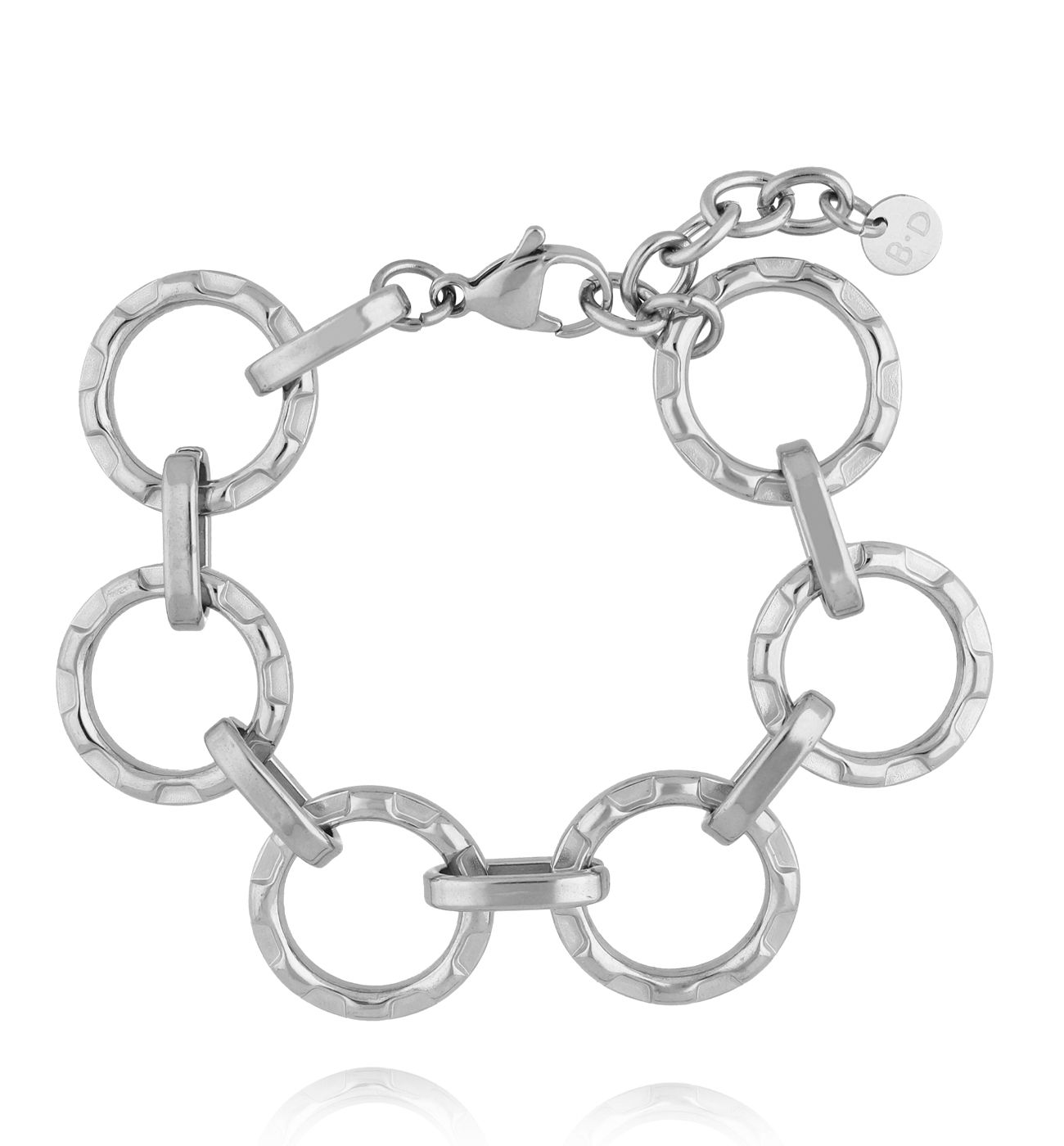 Bransoletka srebrna z kółeczkami BSY0338