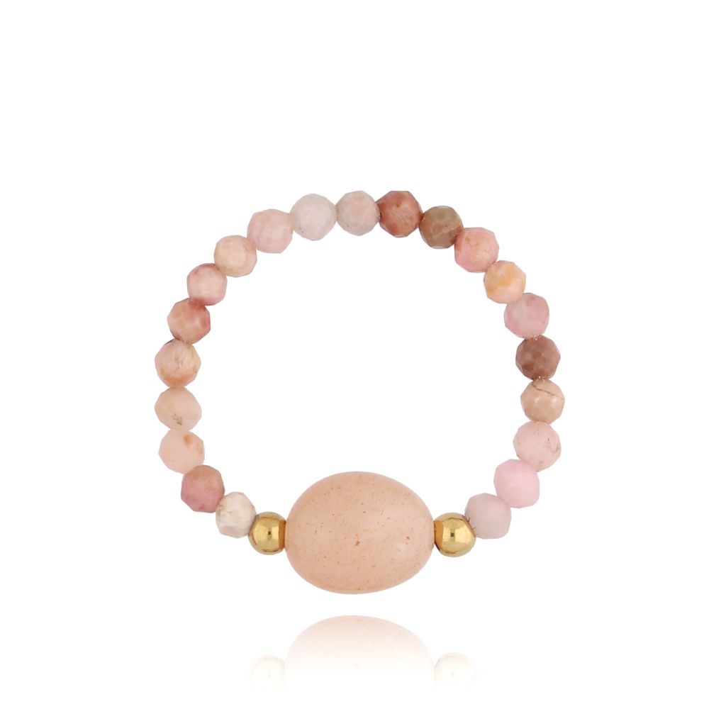 Pierścionek z rodochrozytami Winterstar PSC0434 - By Dziubeka