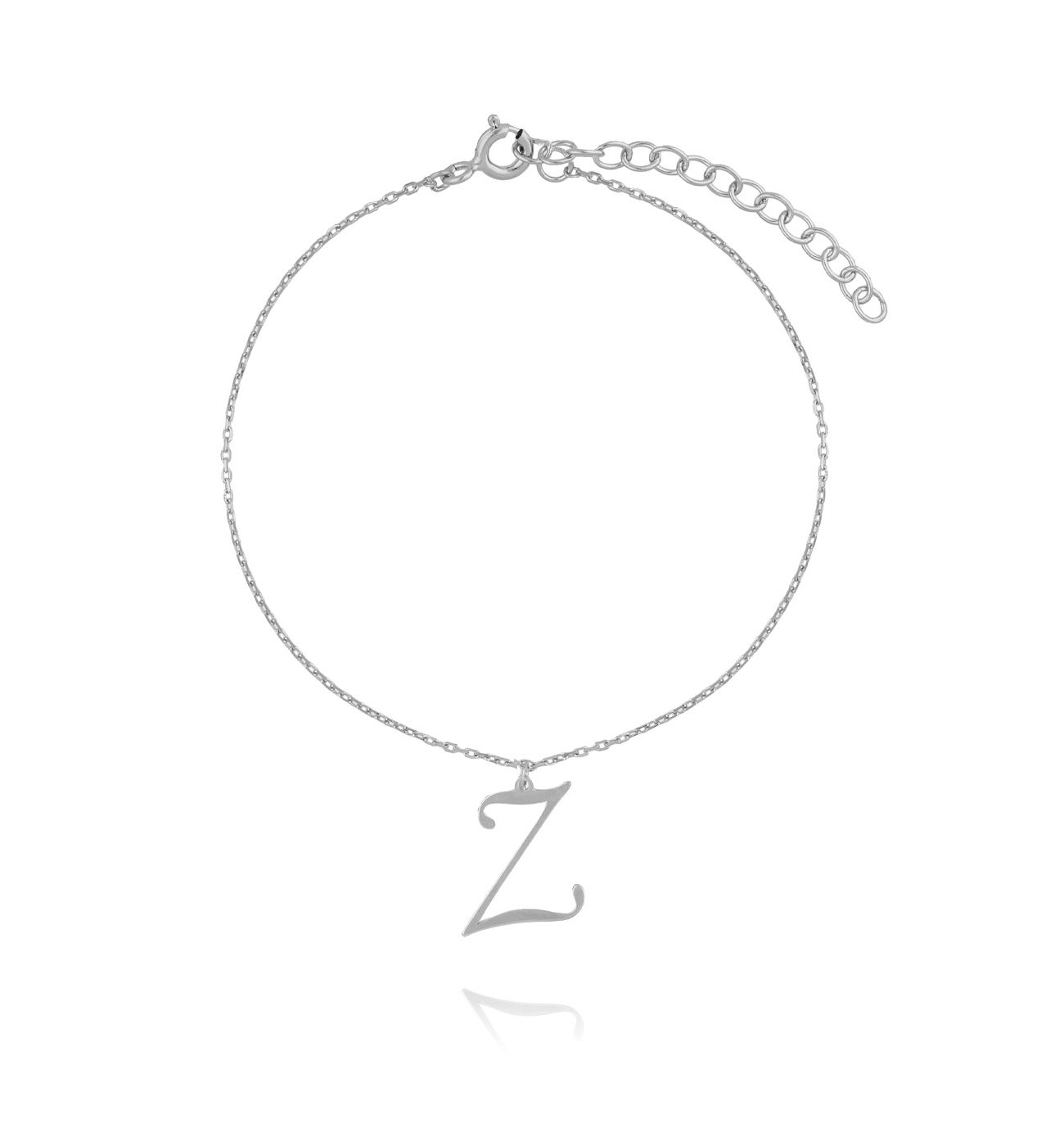 Bransoletka srebrna z literką Z - By Dziubeka