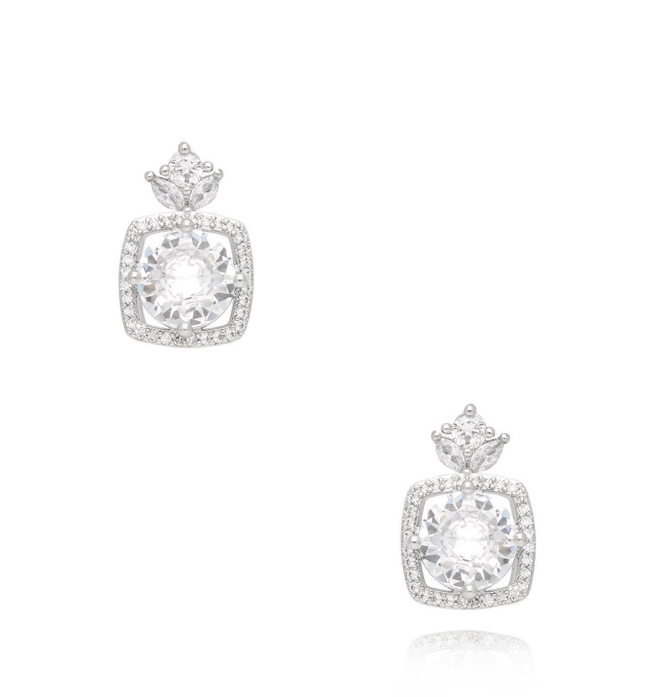 Kolczyki srebrne z kryształami Nea - By Dziubeka