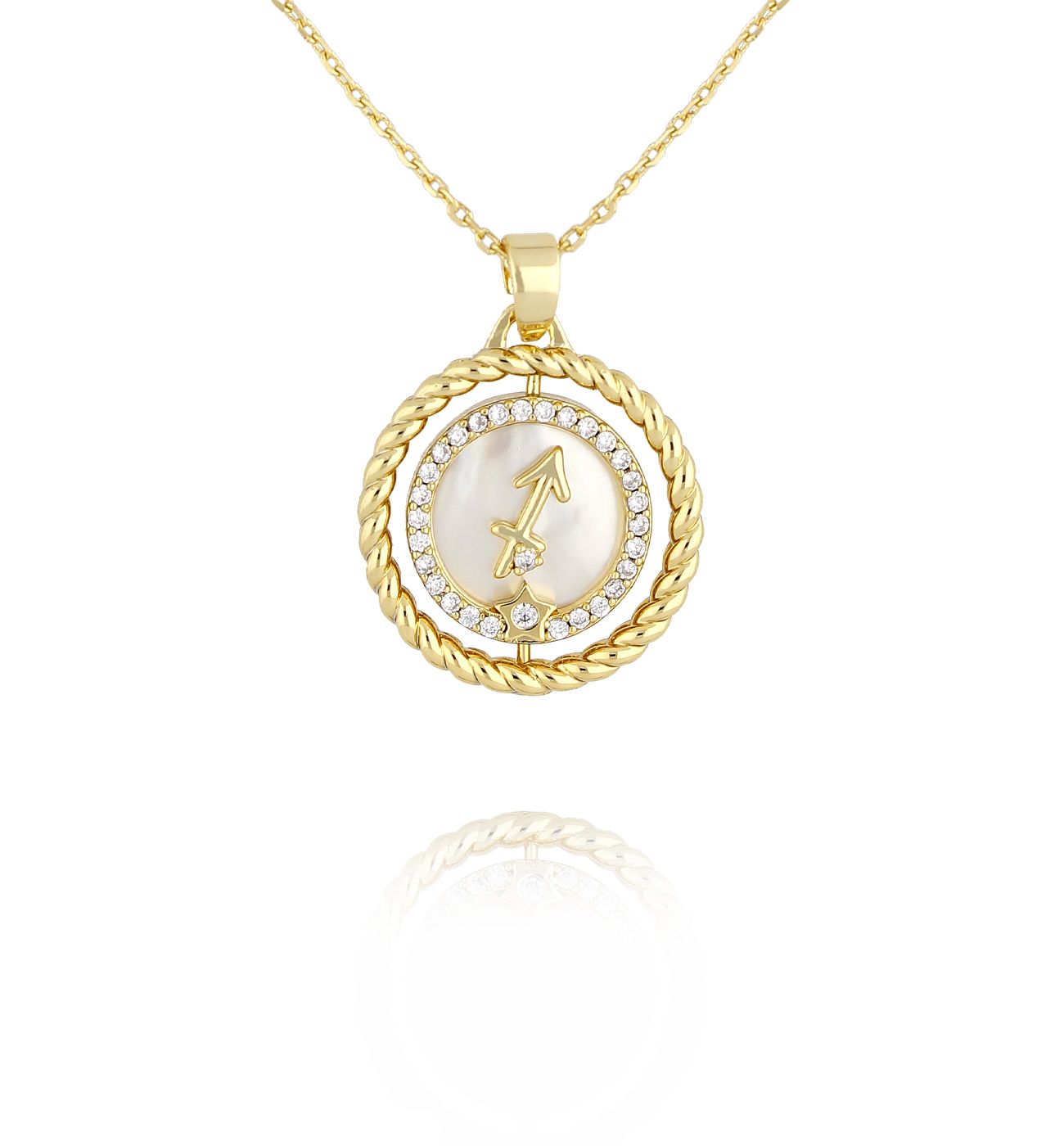 Naszyjnik znak zodiaku Strzelec NLU0040 - By Dziubeka