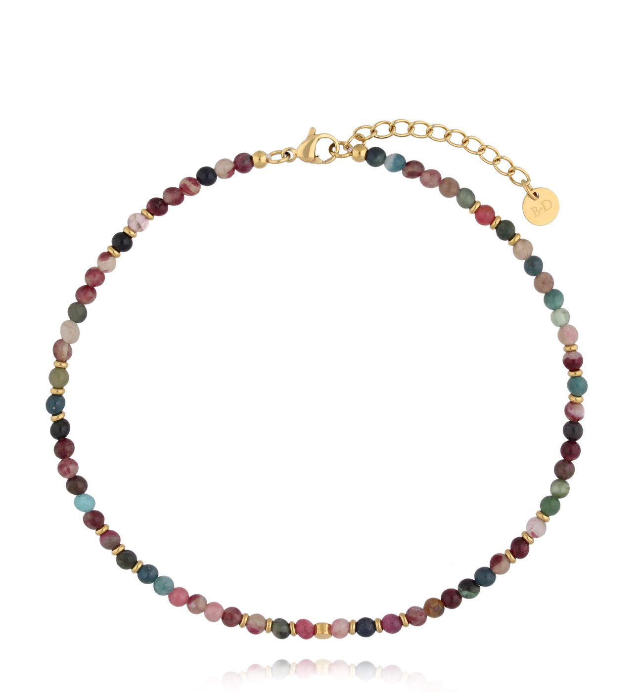 Bransoletka na nogę z turmalinami B - By Dziubeka