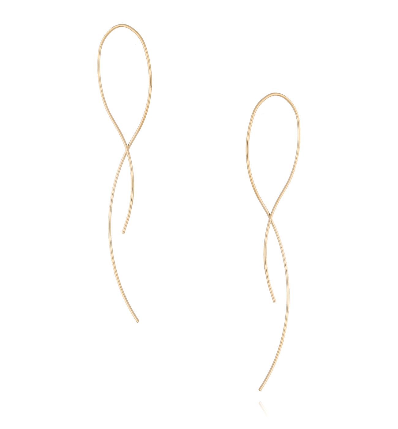 Kolczyki pozłacane przekładane - By Dziubeka