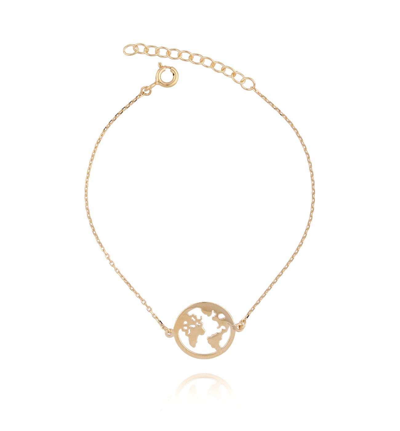 Bransoletka srebrna pozłacana z planetą BSE0087