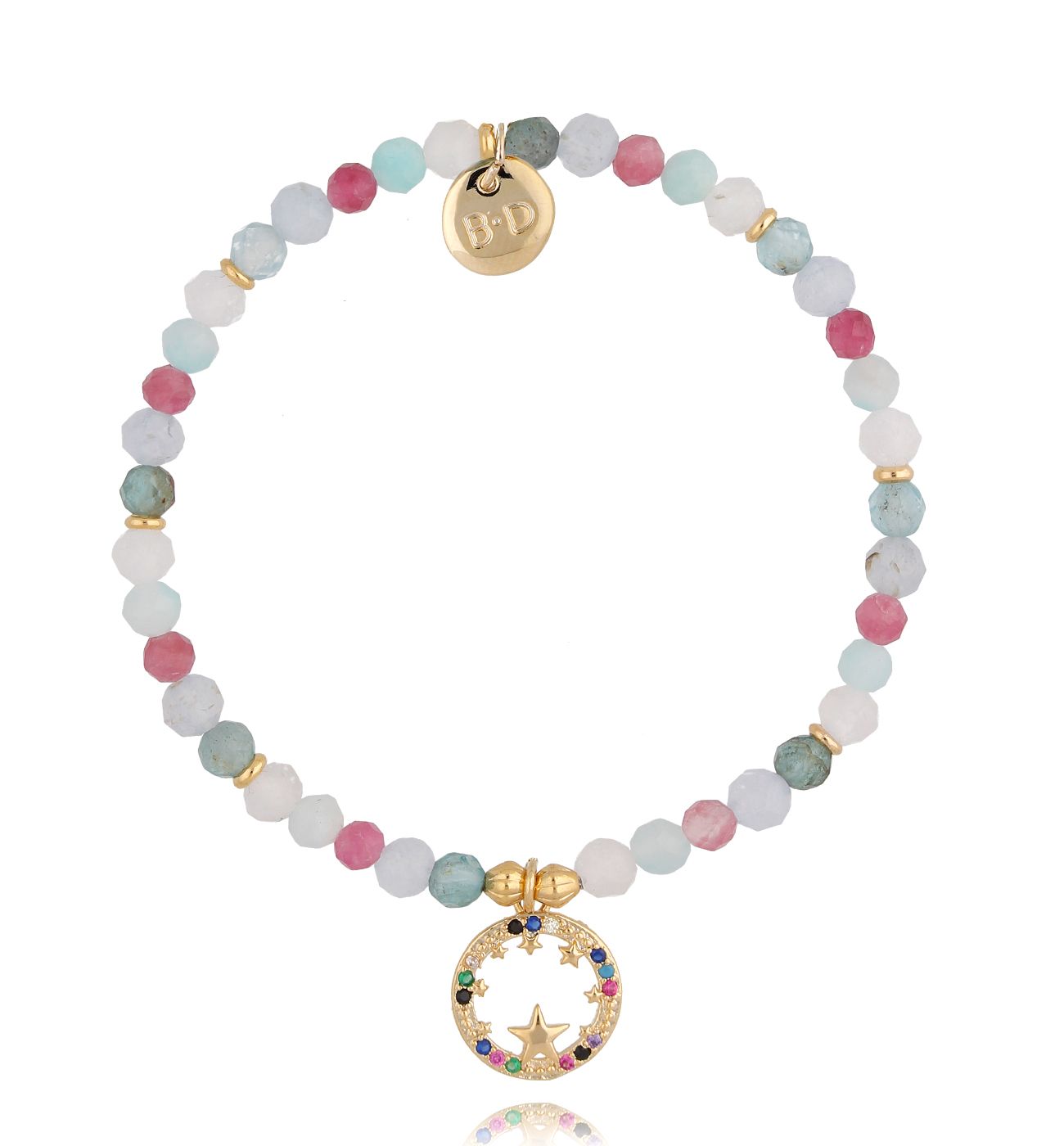 Bransoletka z agatami i kwarcami - By Dziubeka