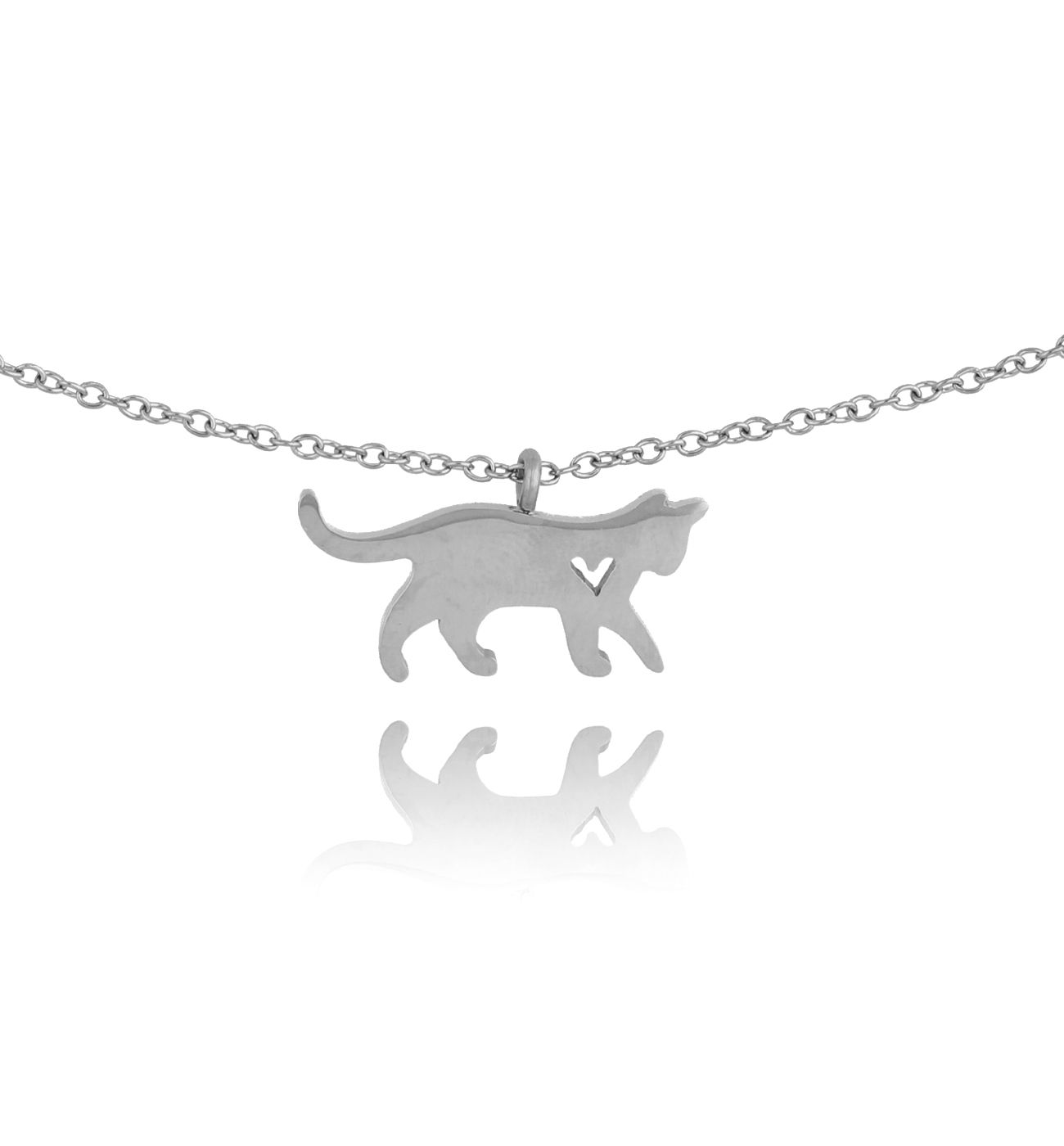 Naszyjnik srebrny z kotkiem ze stali szlachetnej NPS0021