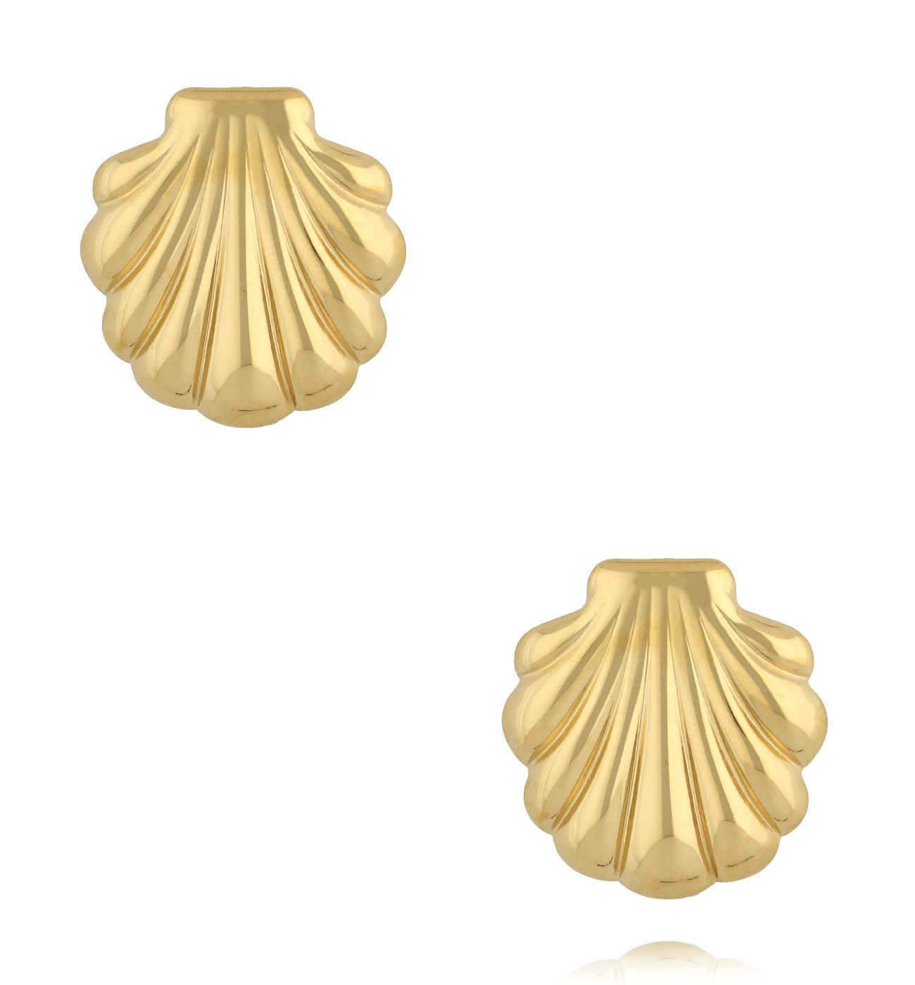 Kolczyki złote muszle KSY0538 - By Dziubeka